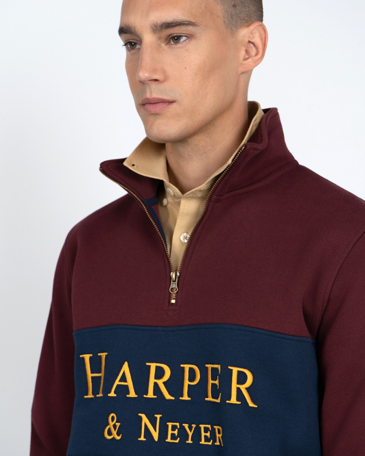 Sudadera half zipper maryland - Harper & Neyer - Burdeos Burdeos-1