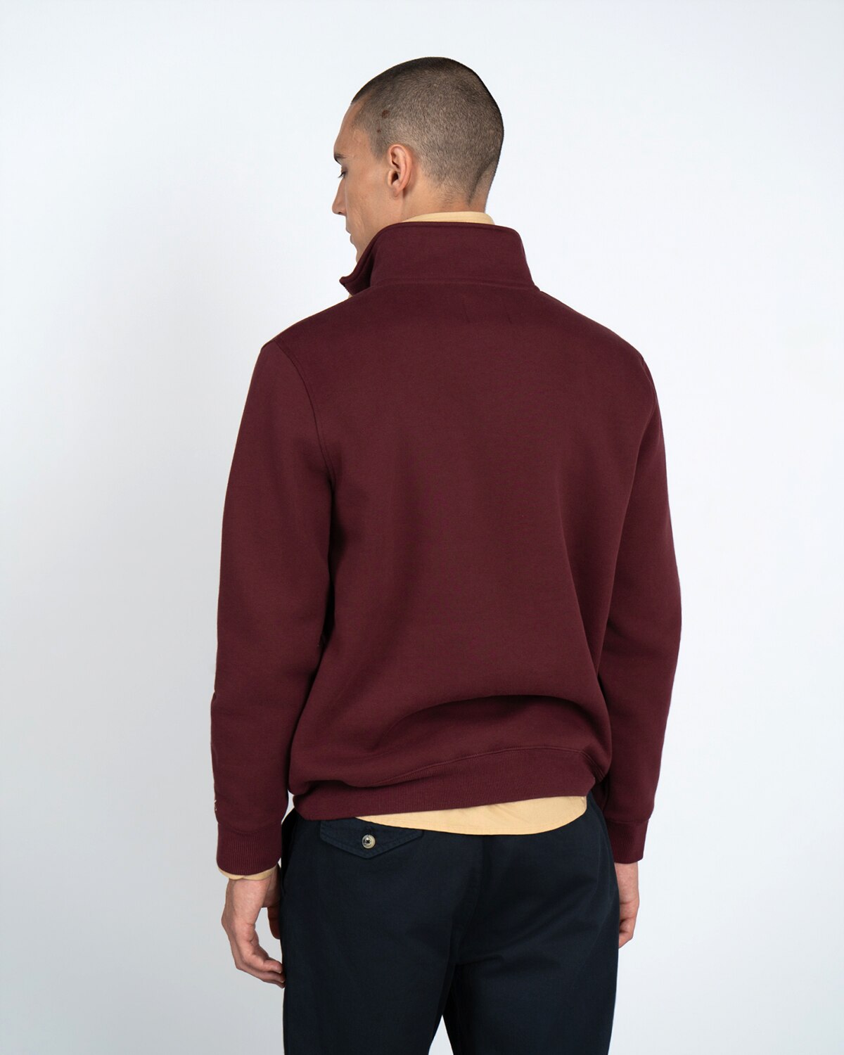 Sudadera half zipper maryland - Harper & Neyer - Burdeos Burdeos-2