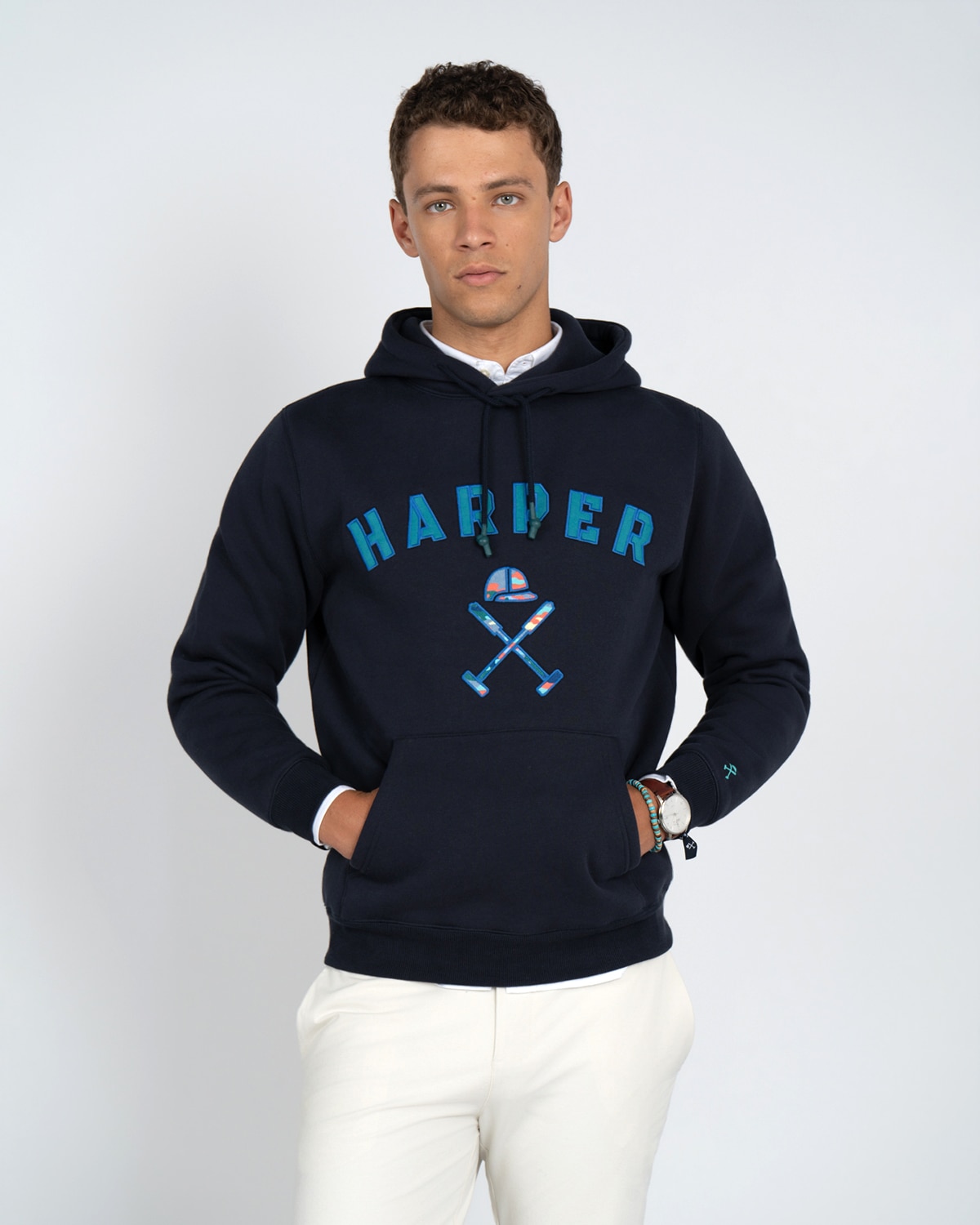Imagen 0 de Sudadera hoodie retro Azul oscuro