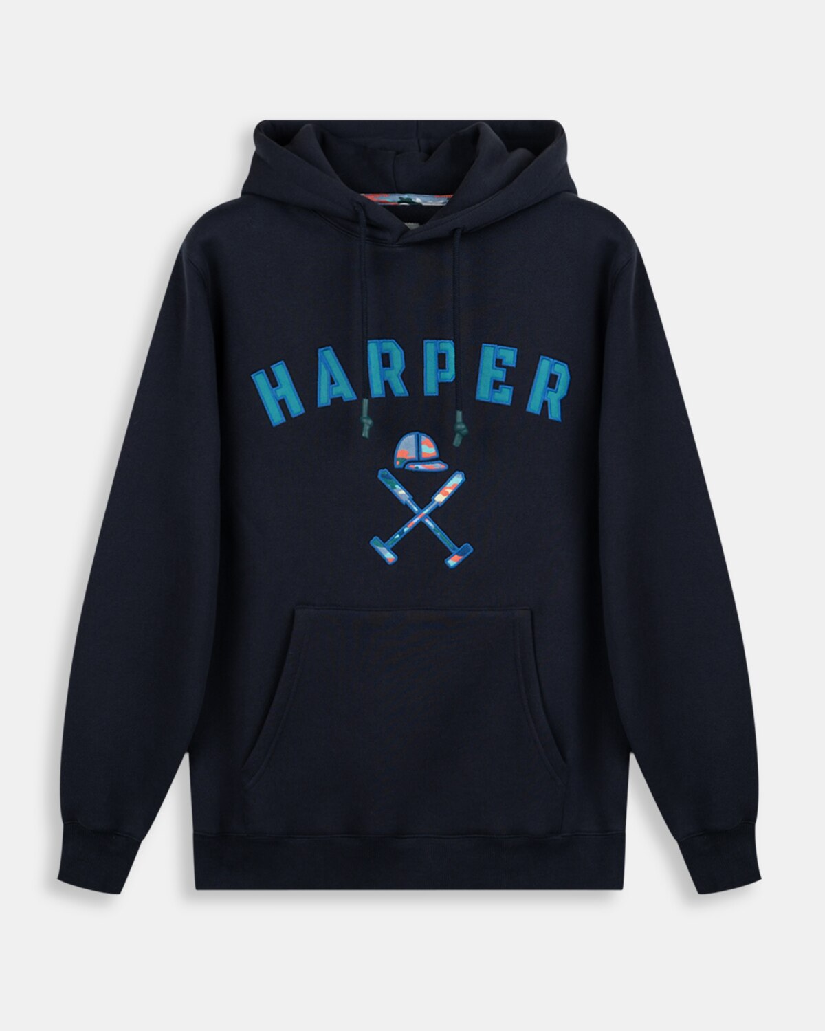 Sudadera hoodie retro - Harper & Neyer - Azul oscuro Azul oscuro-6