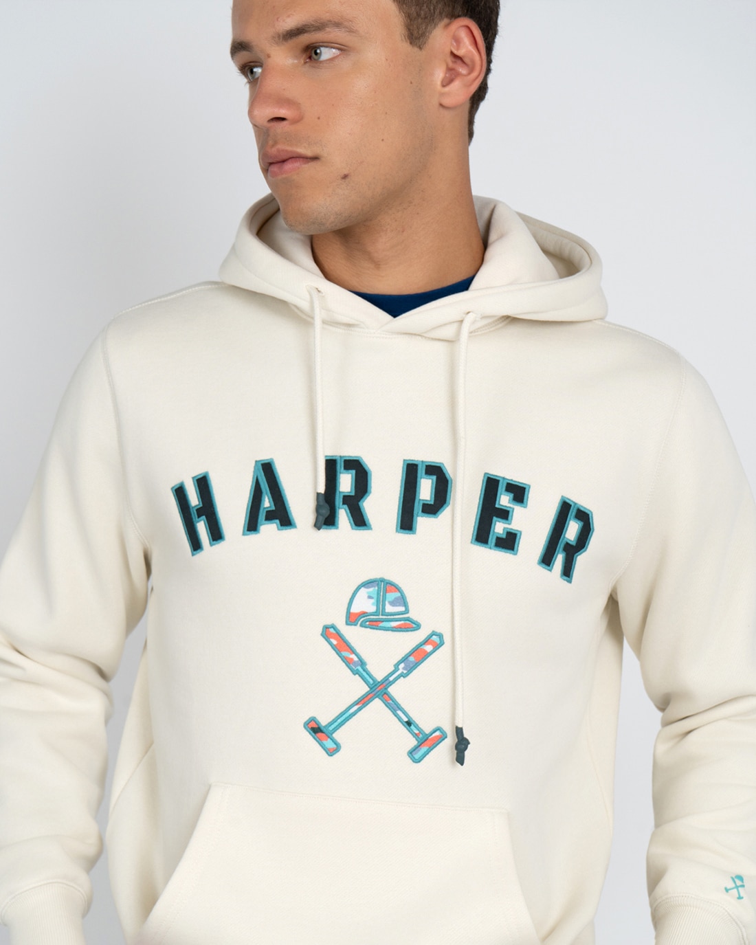 Sudadera hoodie retro - Harper & Neyer - Blanco Blanco-2