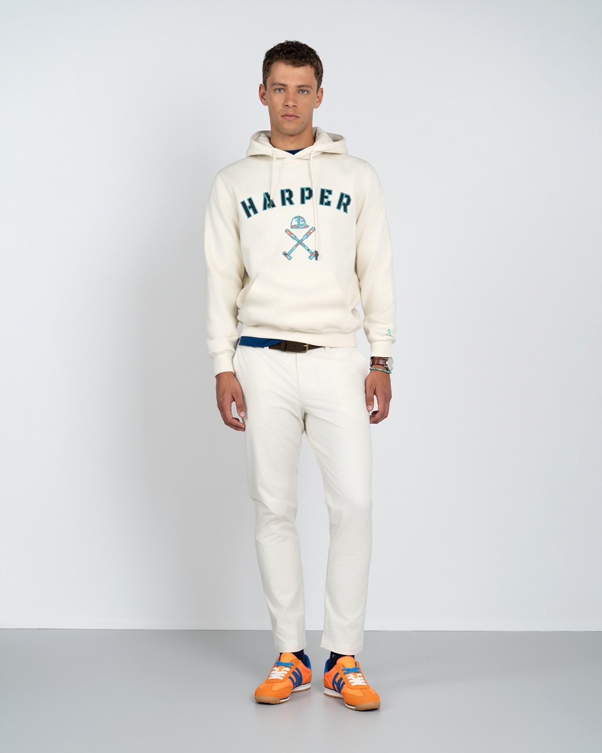 Sudadera hoodie retro - Harper & Neyer - Blanco Blanco-4