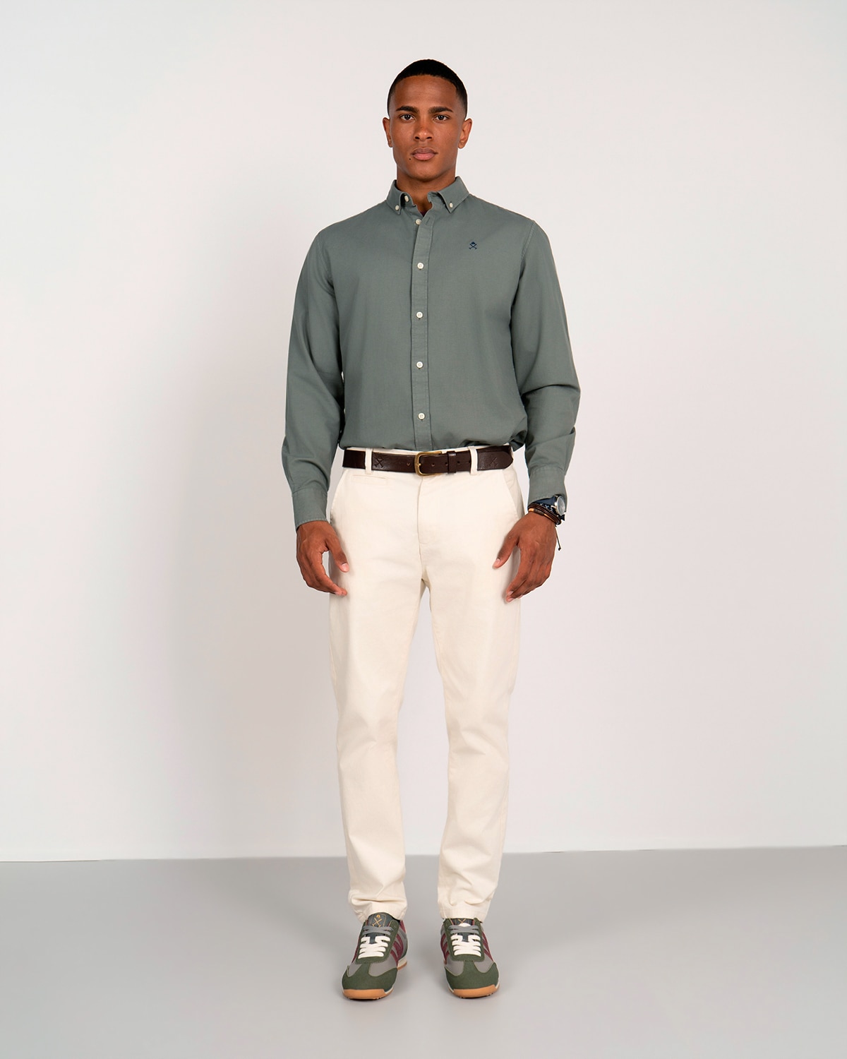 Imagen 3 de Camisa lisa - Harper & Neyer - Verde militar Verde militar