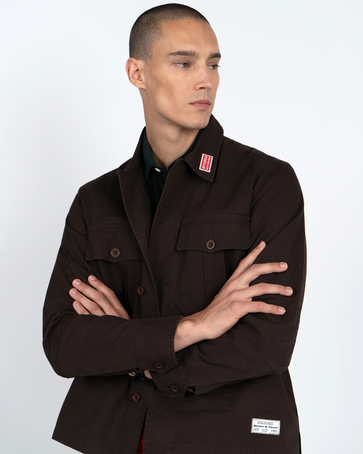 Imagen 4 de Sobrecamisa military candem - Harper & Neyer - Marrón chocolate Marrón chocolate