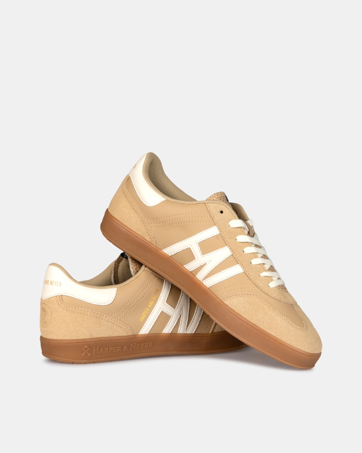 Zapatillas de hombre retro con cirre de cordones - Harper & Neyer - Camel Camel-4
