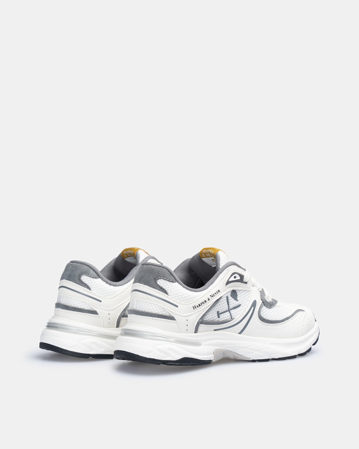 Zapatillas de vestir de hombre con cierre de cordones - Harper & Neyer - Blanco Blanco-2