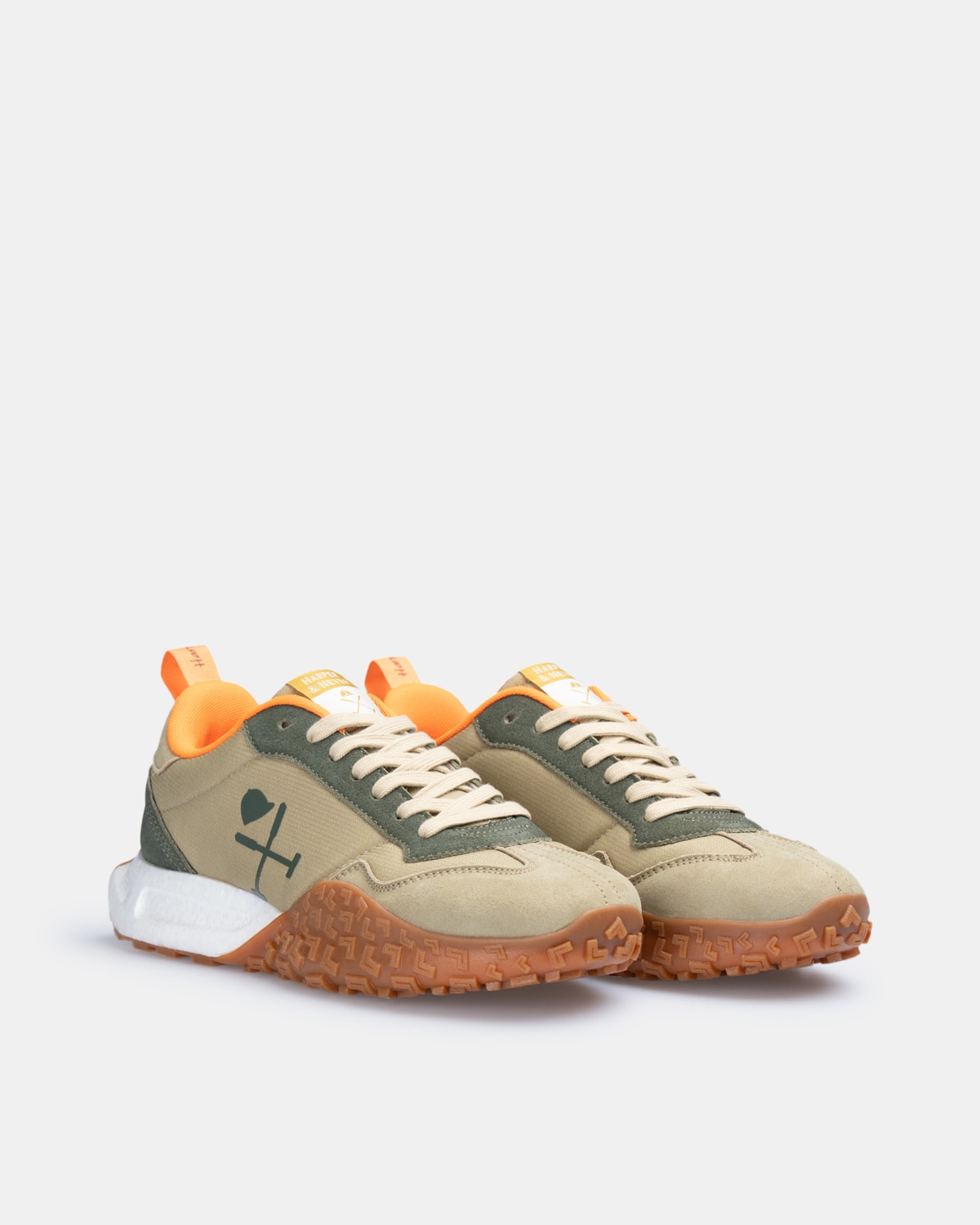 Zapatillas de vestir de hombre con cierre de cordones - Harper & Neyer - Verde militar Verde militar-3