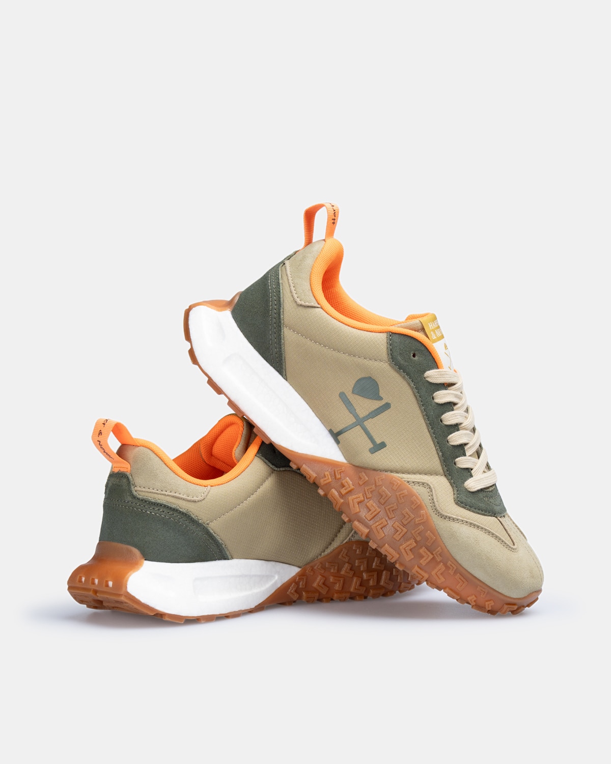 Zapatillas de vestir de hombre con cierre de cordones - Harper & Neyer - Verde militar Verde militar-4