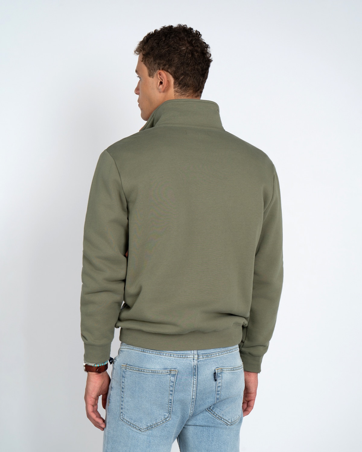 Sudadera half zipper dayton - Harper & Neyer - Verde militar Verde militar-3