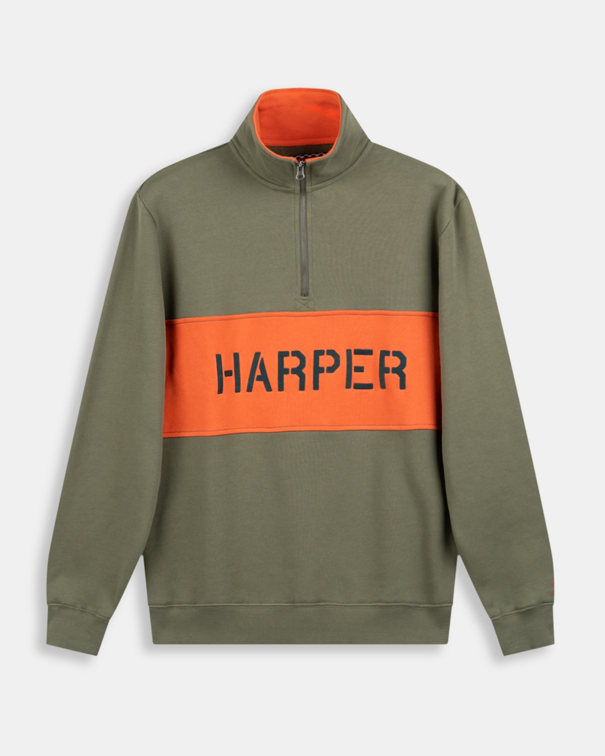 Sudadera half zipper dayton - Harper & Neyer - Verde militar Verde militar-6