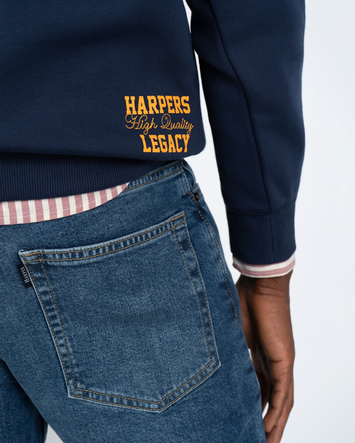 Sudadera crew-neck yale - Harper & Neyer - Azul marino Azul marino-3