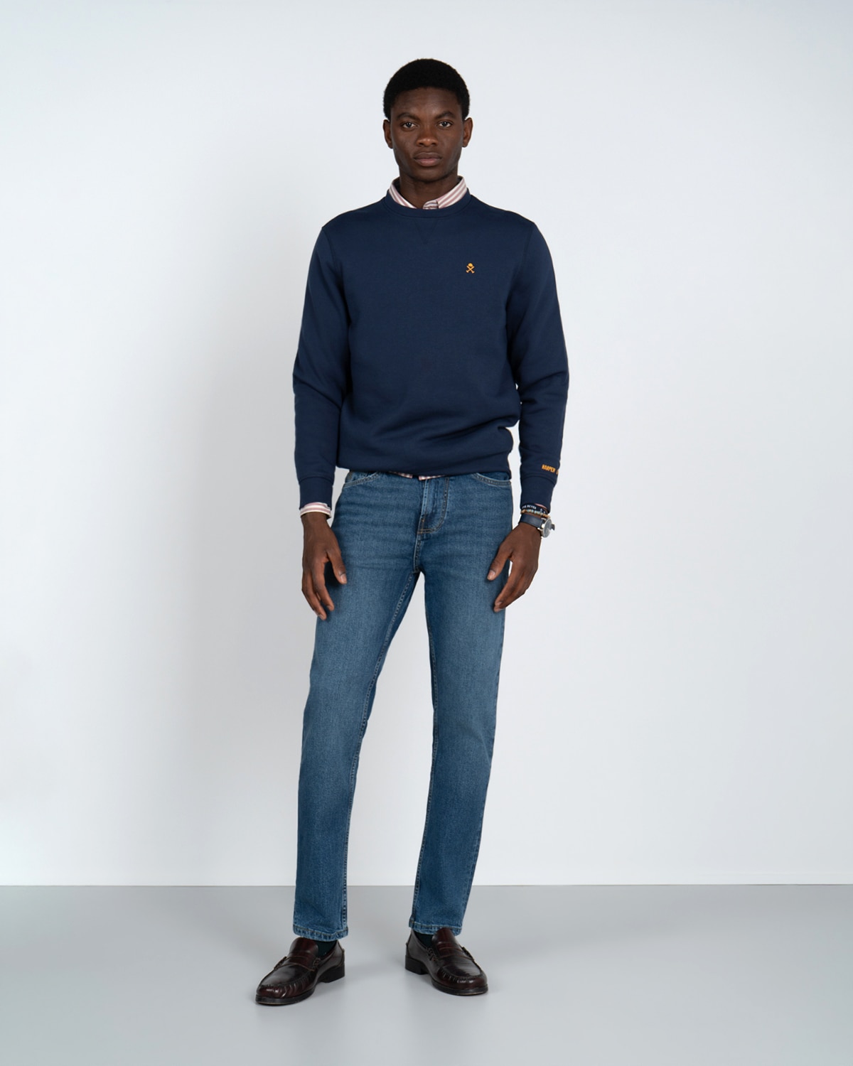 Sudadera crew-neck yale - Harper & Neyer - Azul marino Azul marino-4