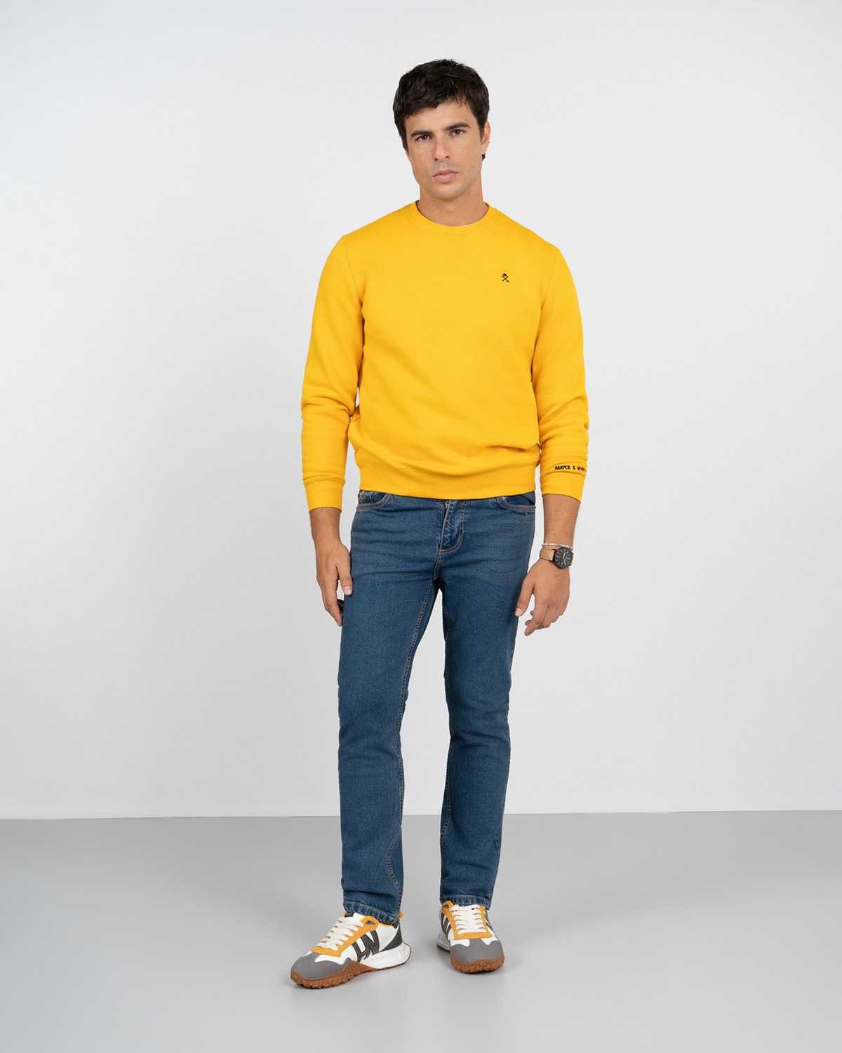 Sudadera crew-neck yale - Harper & Neyer - Amarillo Amarillo-3