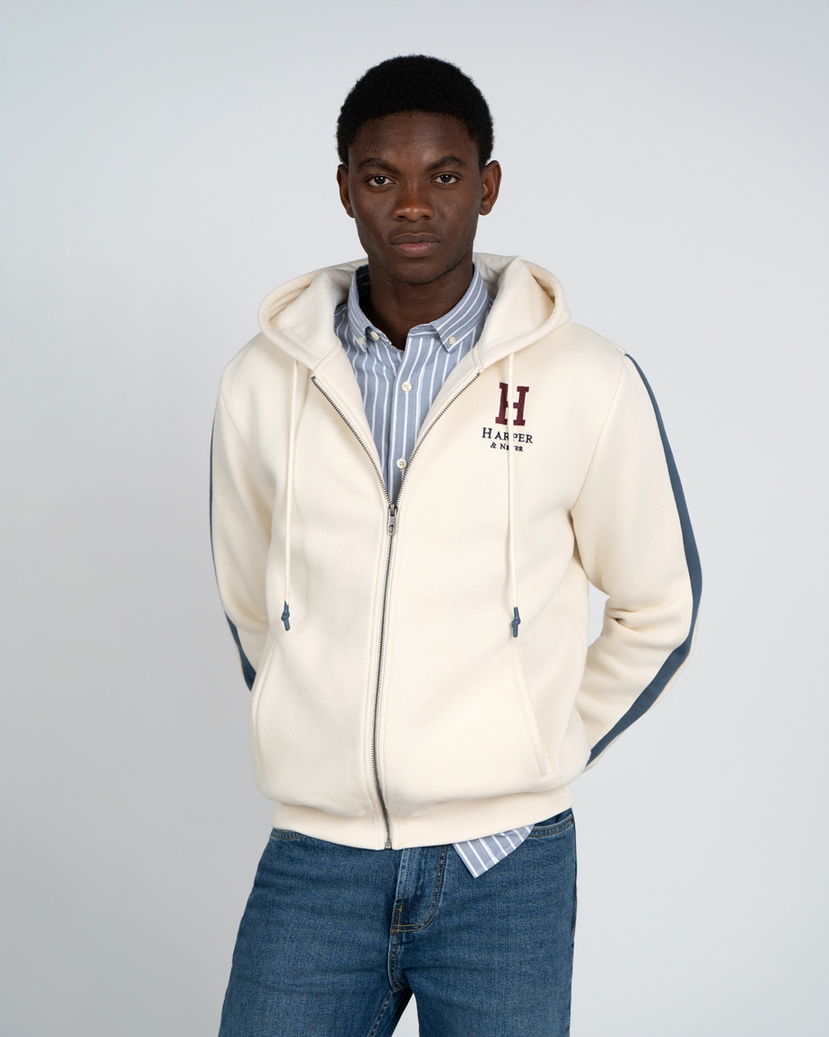 Imagen 0 de Sudadera zipper michigan Crudo
