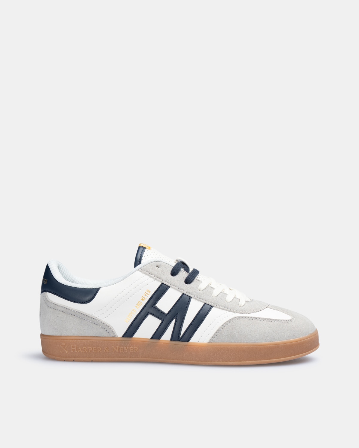 Zapatillas de vestir de hombre con cierre de cordones - Harper & Neyer - Blanco Blanco-1