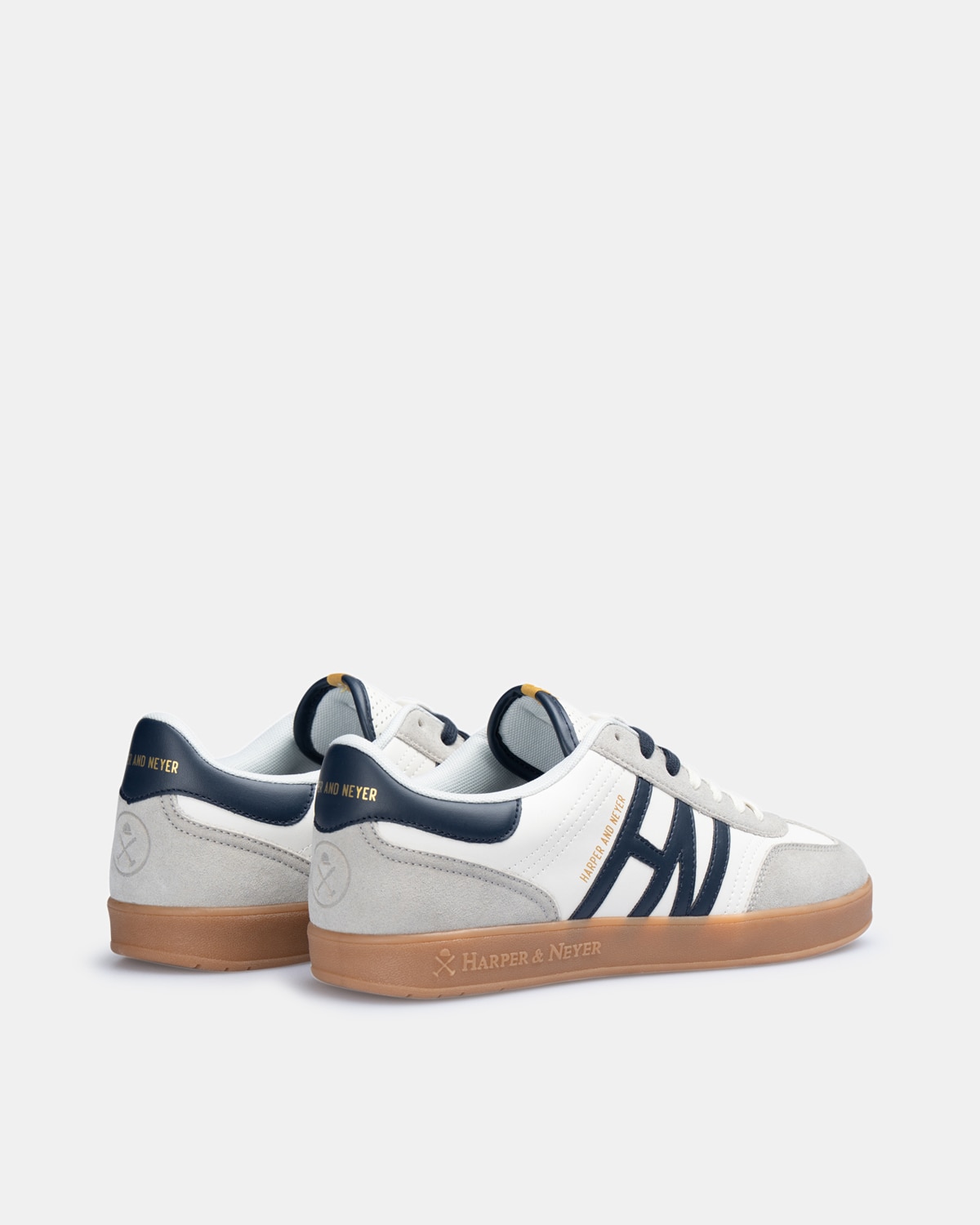 Zapatillas de vestir de hombre con cierre de cordones - Harper & Neyer - Blanco Blanco-2