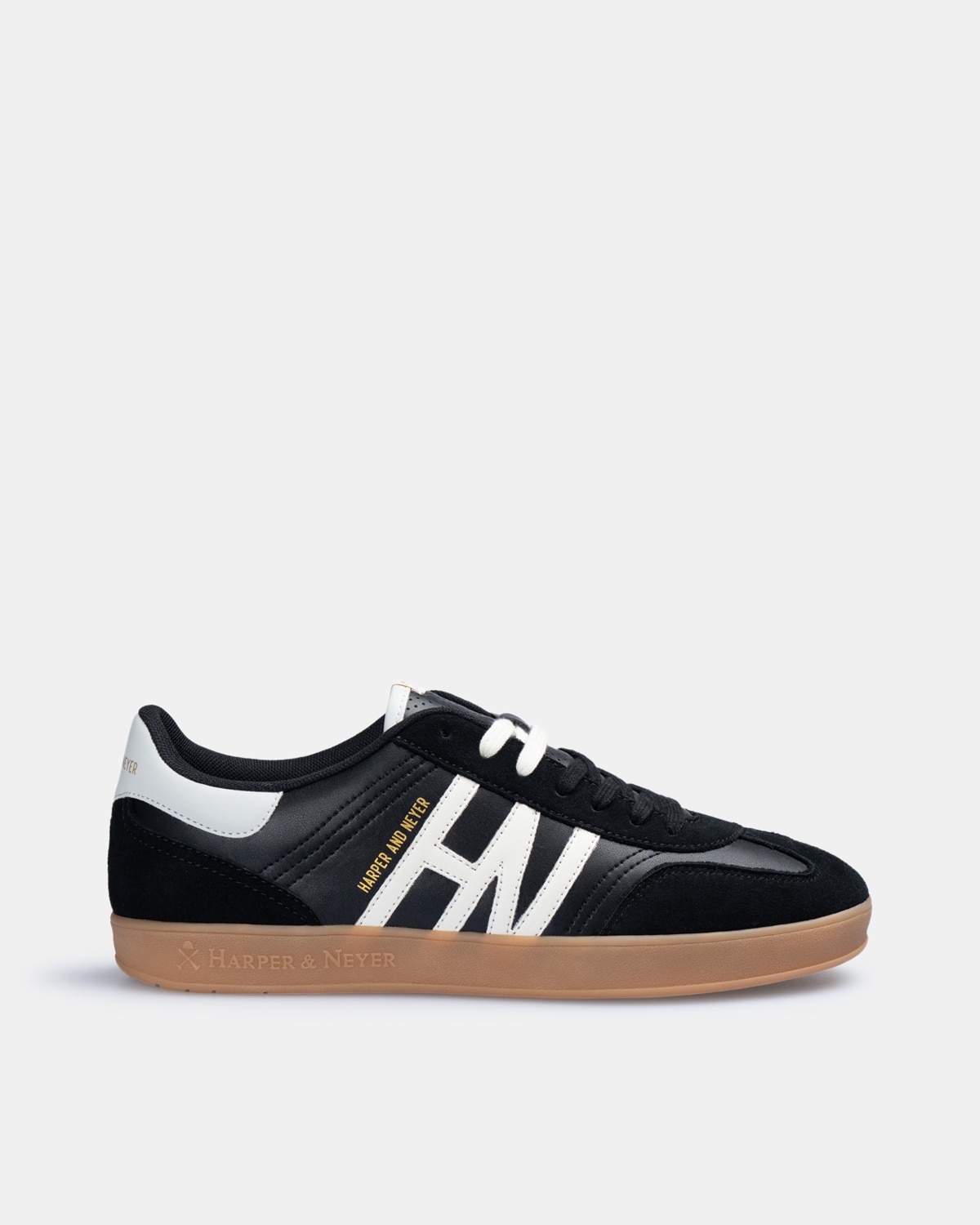 Zapatillas de vestir de hombre con cierre de cordones - Harper & Neyer - Negro Negro-1