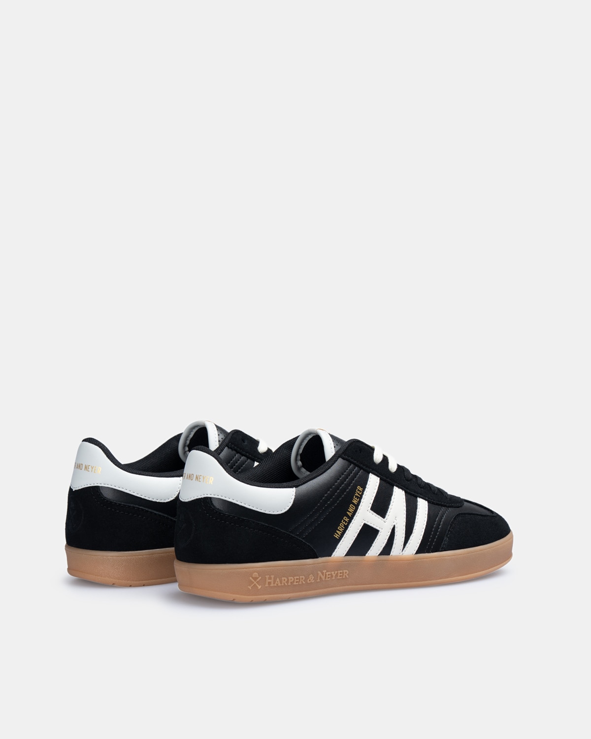 Zapatillas de vestir de hombre con cierre de cordones - Harper & Neyer - Negro Negro-2