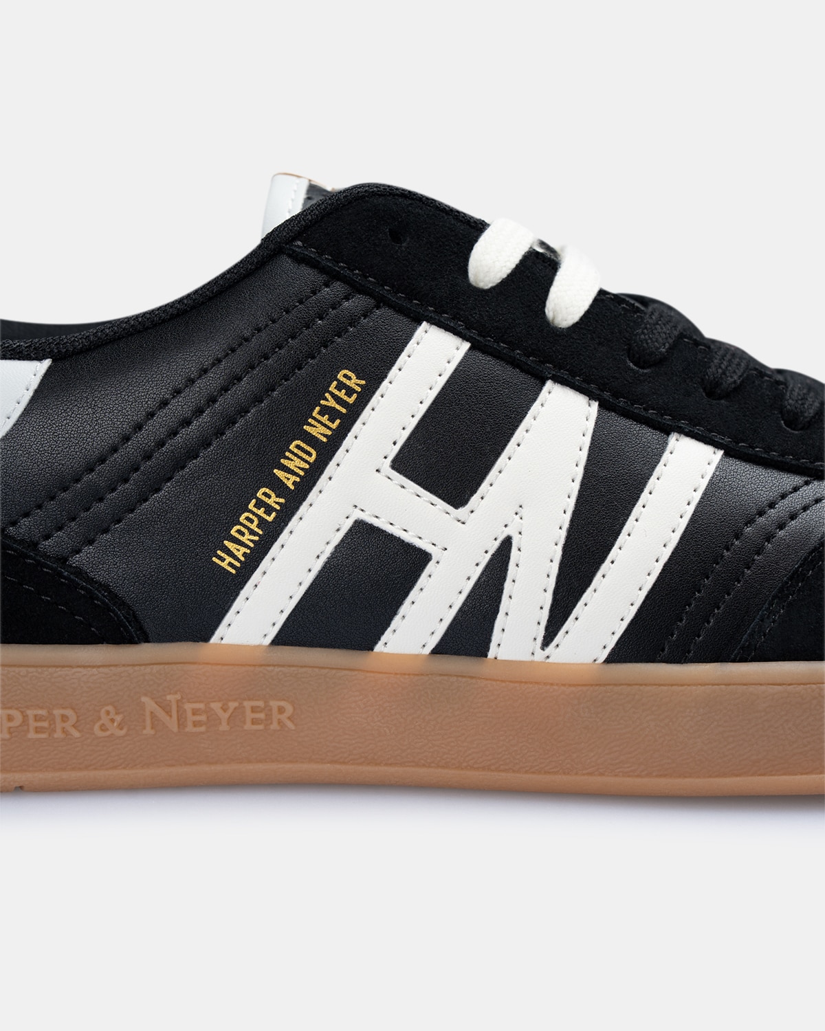 Zapatillas de vestir de hombre con cierre de cordones - Harper & Neyer - Negro Negro-5