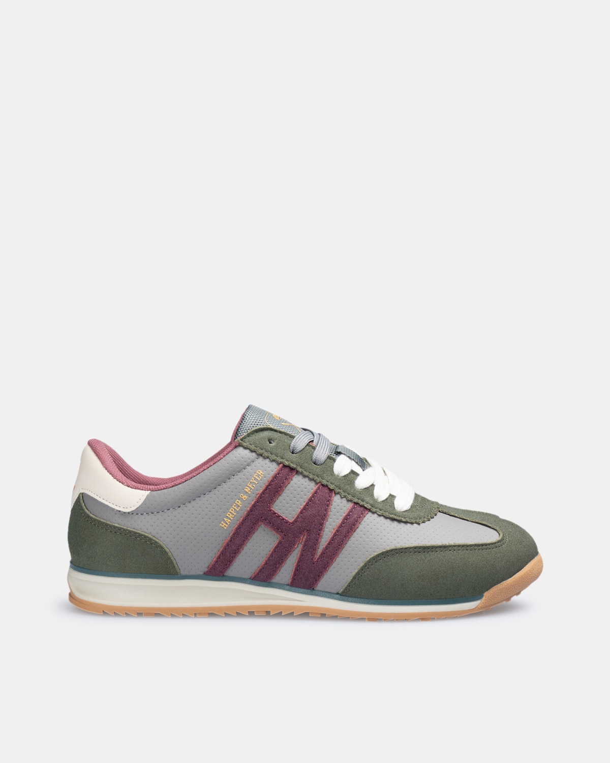 Zapatillas de vestir de hombre con cierre de cordones - Harper & Neyer - Verde militar Verde militar-1