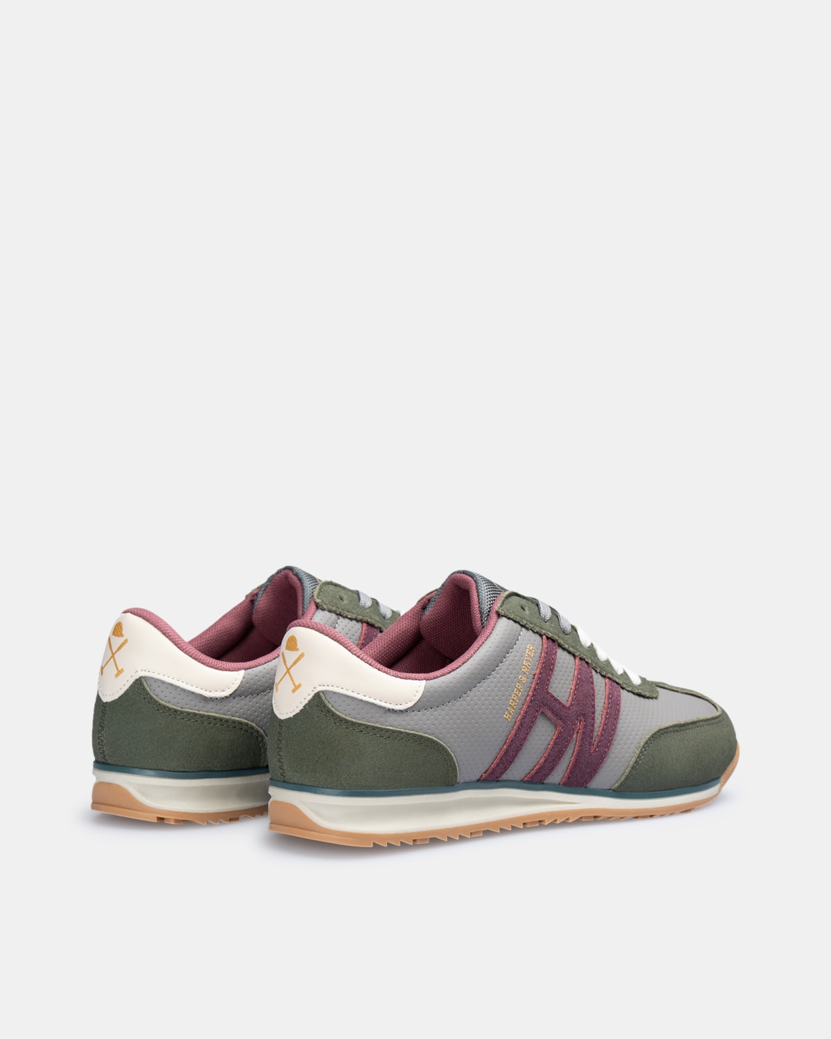 Zapatillas de vestir de hombre con cierre de cordones - Harper & Neyer - Verde militar Verde militar-2