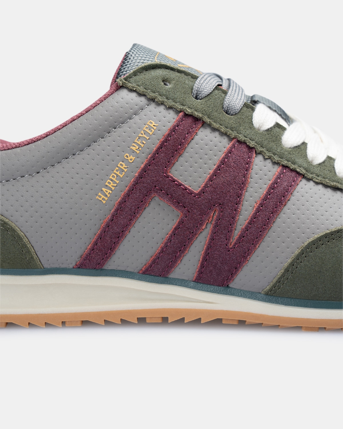 Zapatillas de vestir de hombre con cierre de cordones - Harper & Neyer - Verde militar Verde militar-5