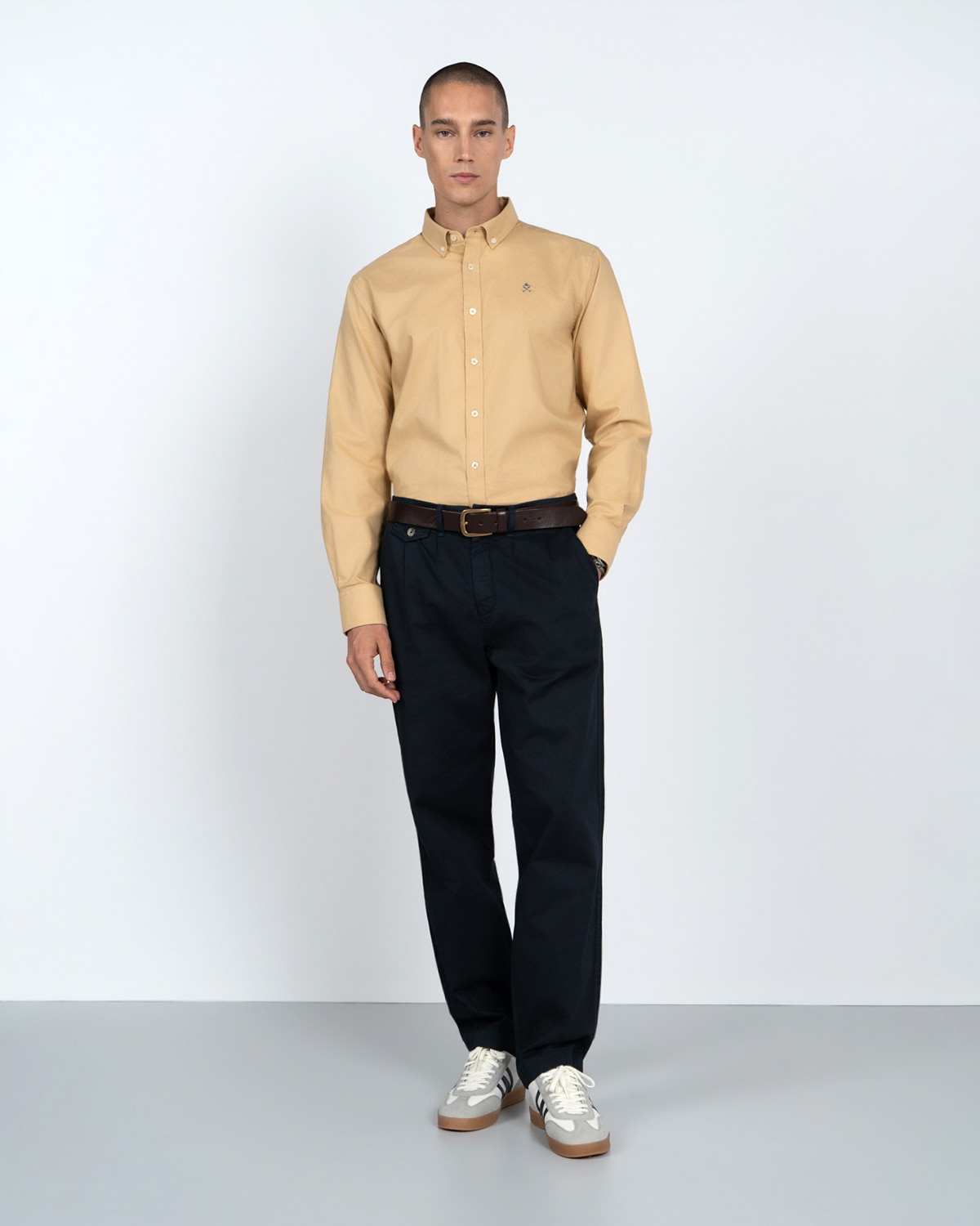 Camisa lisa - Harper & Neyer - Camel Camel-1