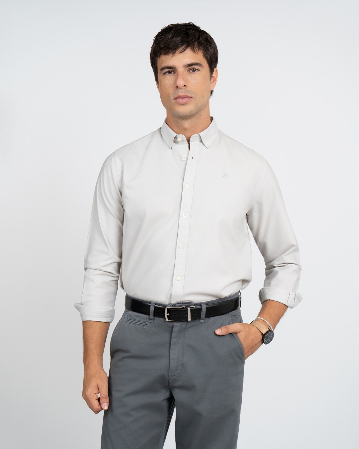 Camisa lisa - Harper & Neyer - Gris claro Gris claro-1