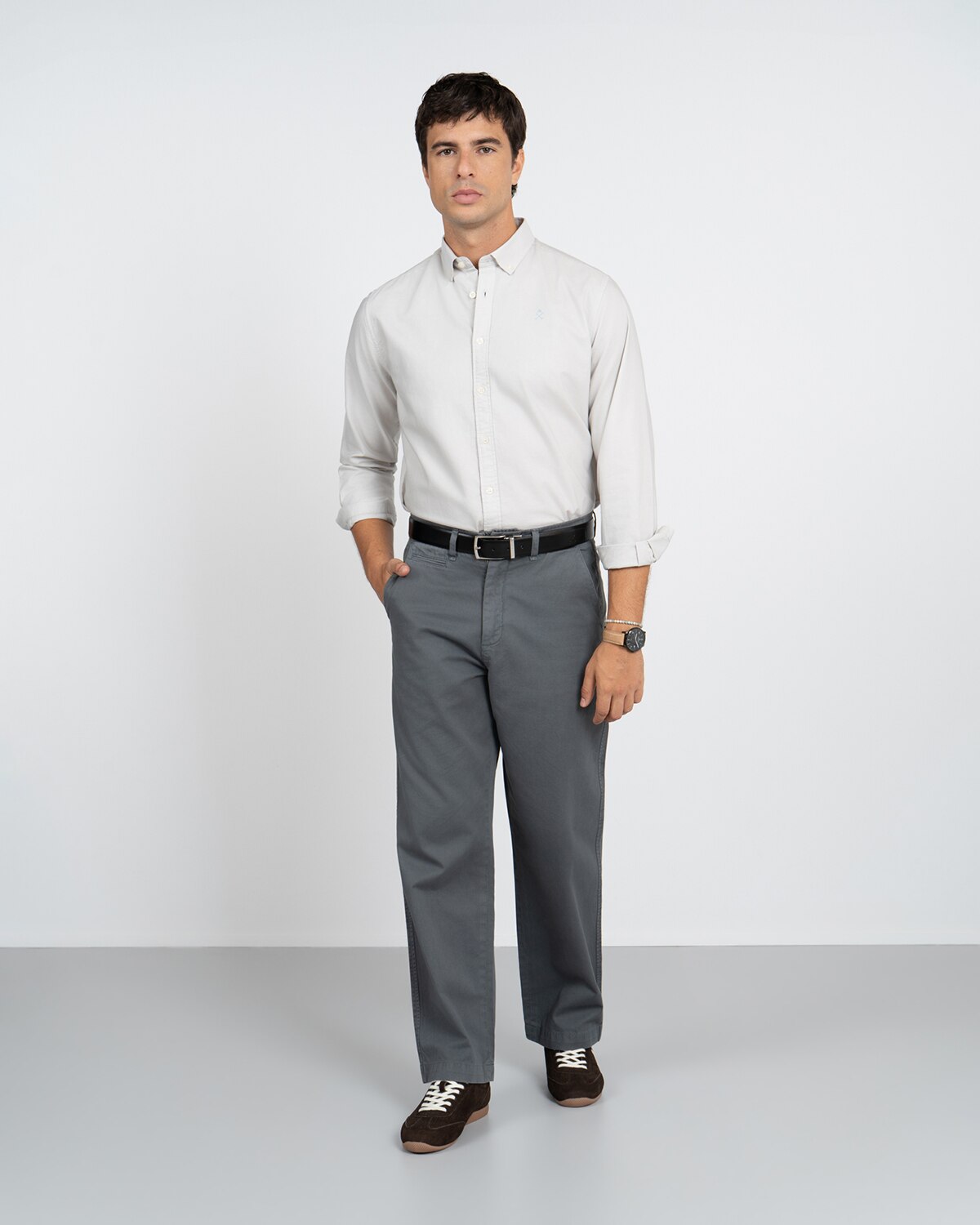 Camisa lisa - Harper & Neyer - Gris claro Gris claro-4