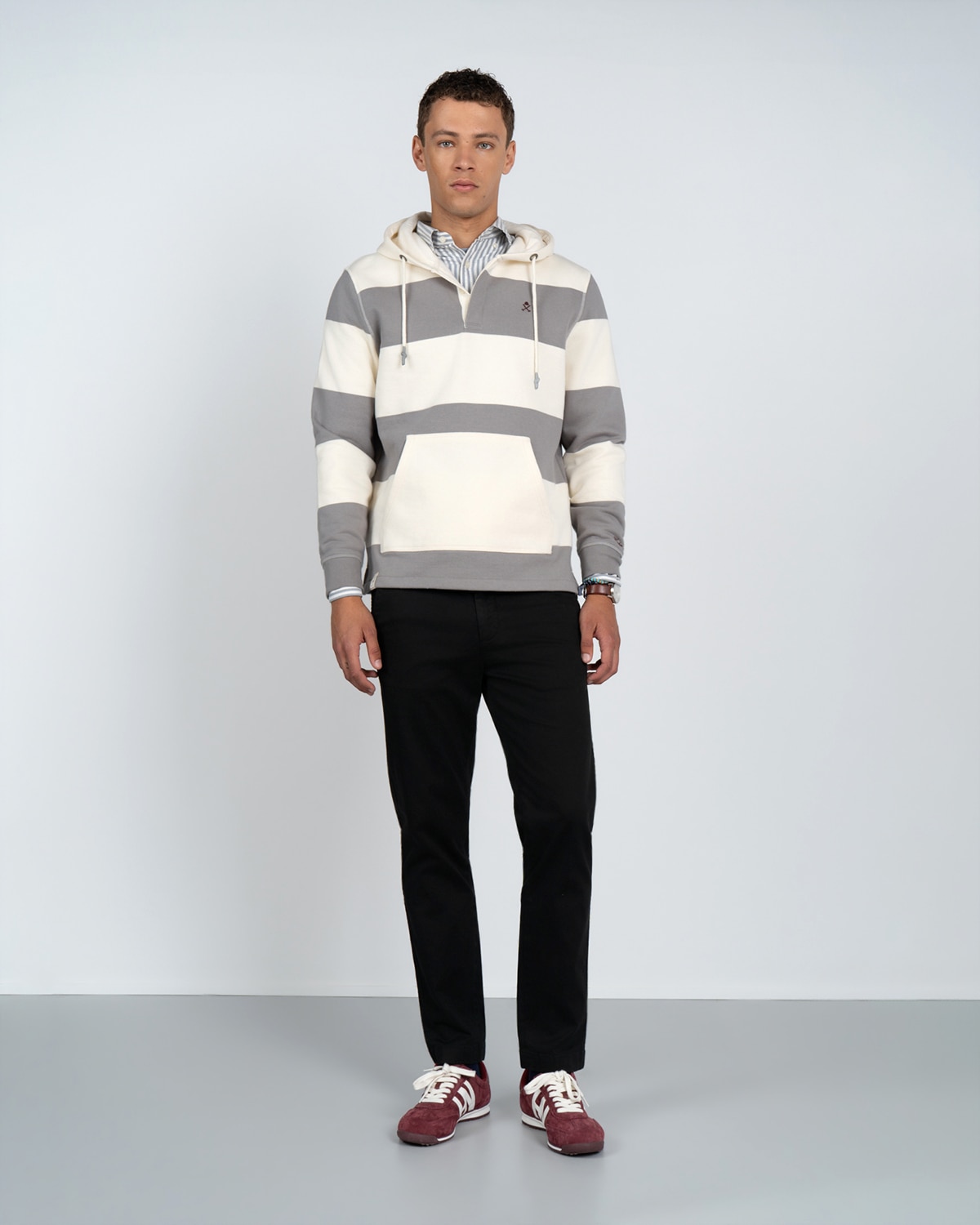 Sudadera hoddie ascot - Harper & Neyer - Gris Gris-4