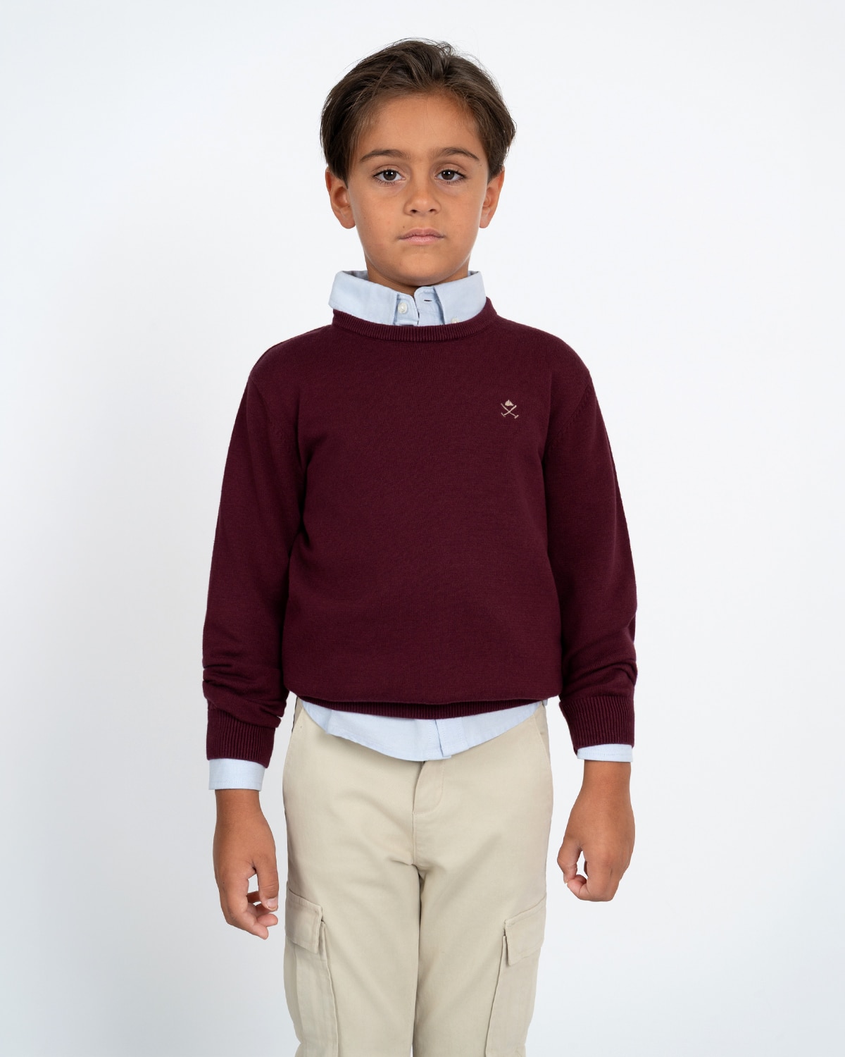 Imagen 1 de Jersey neck kids Burdeos