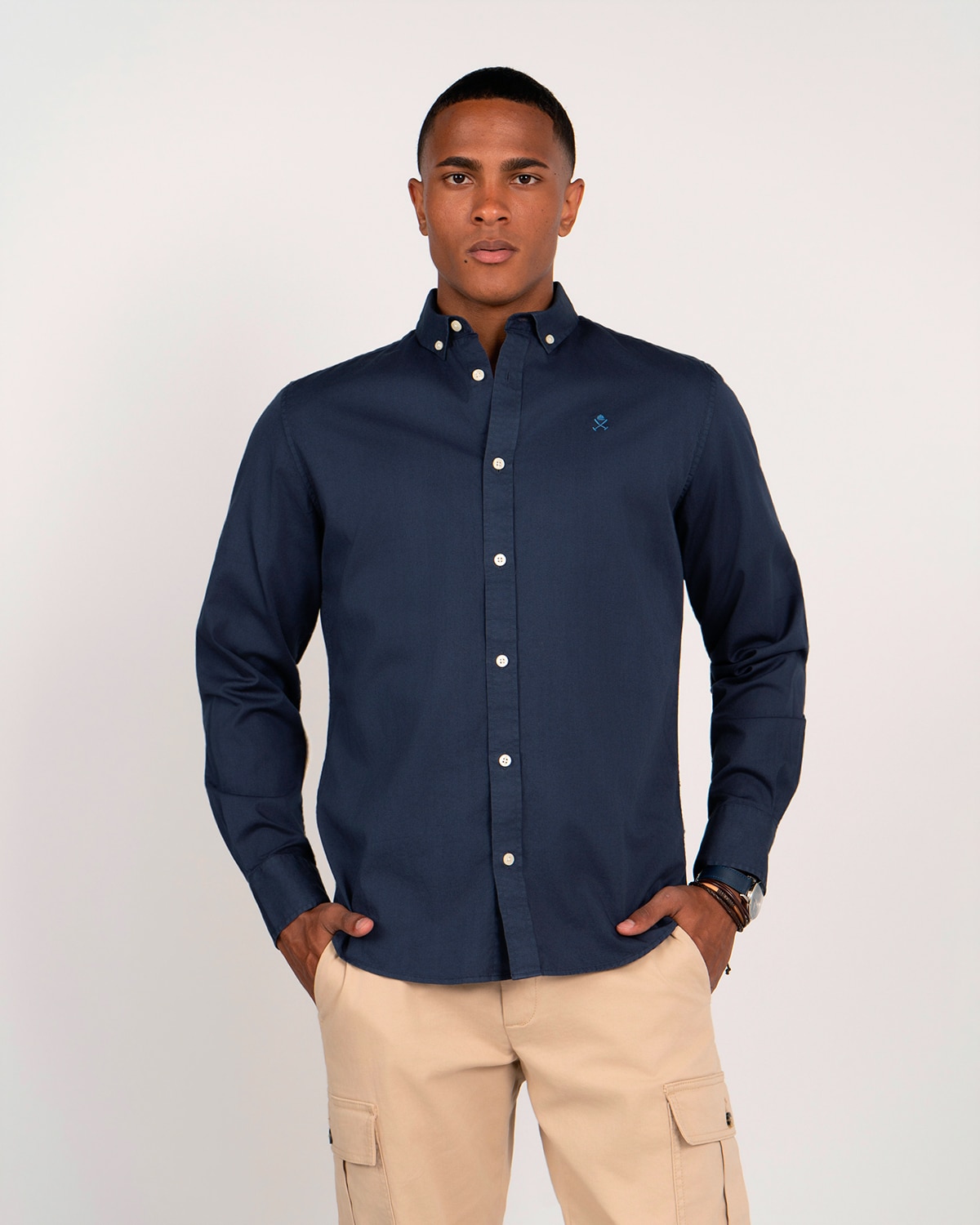 Camisa lisa - Harper & Neyer - Azul marino Azul marino-2