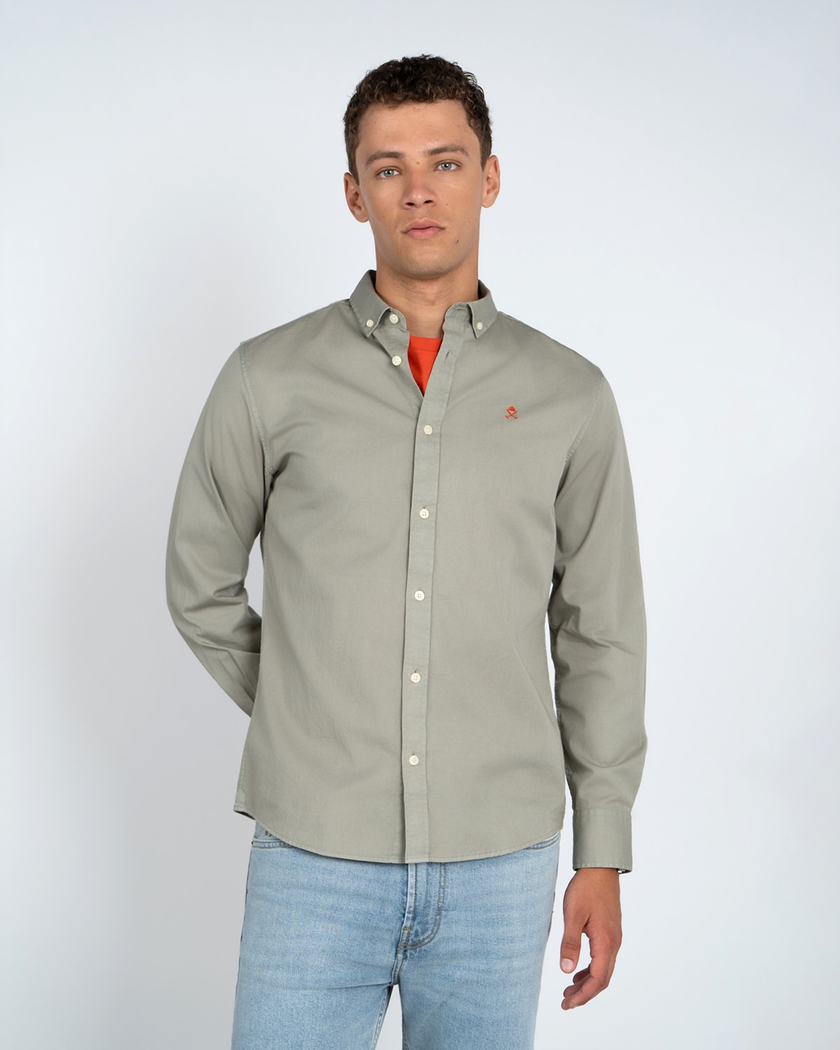 Imagen 0 de Camisa lisa Verde militar