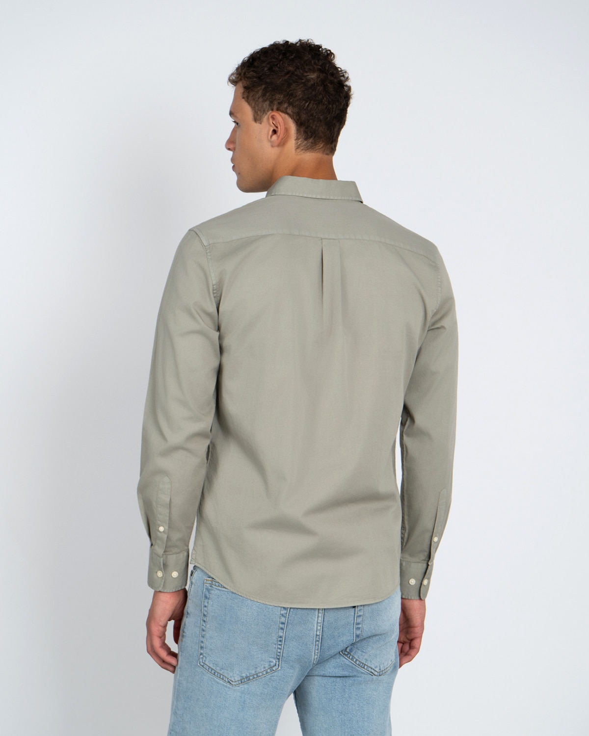 Camisa lisa - Harper & Neyer - Verde militar Verde militar-2