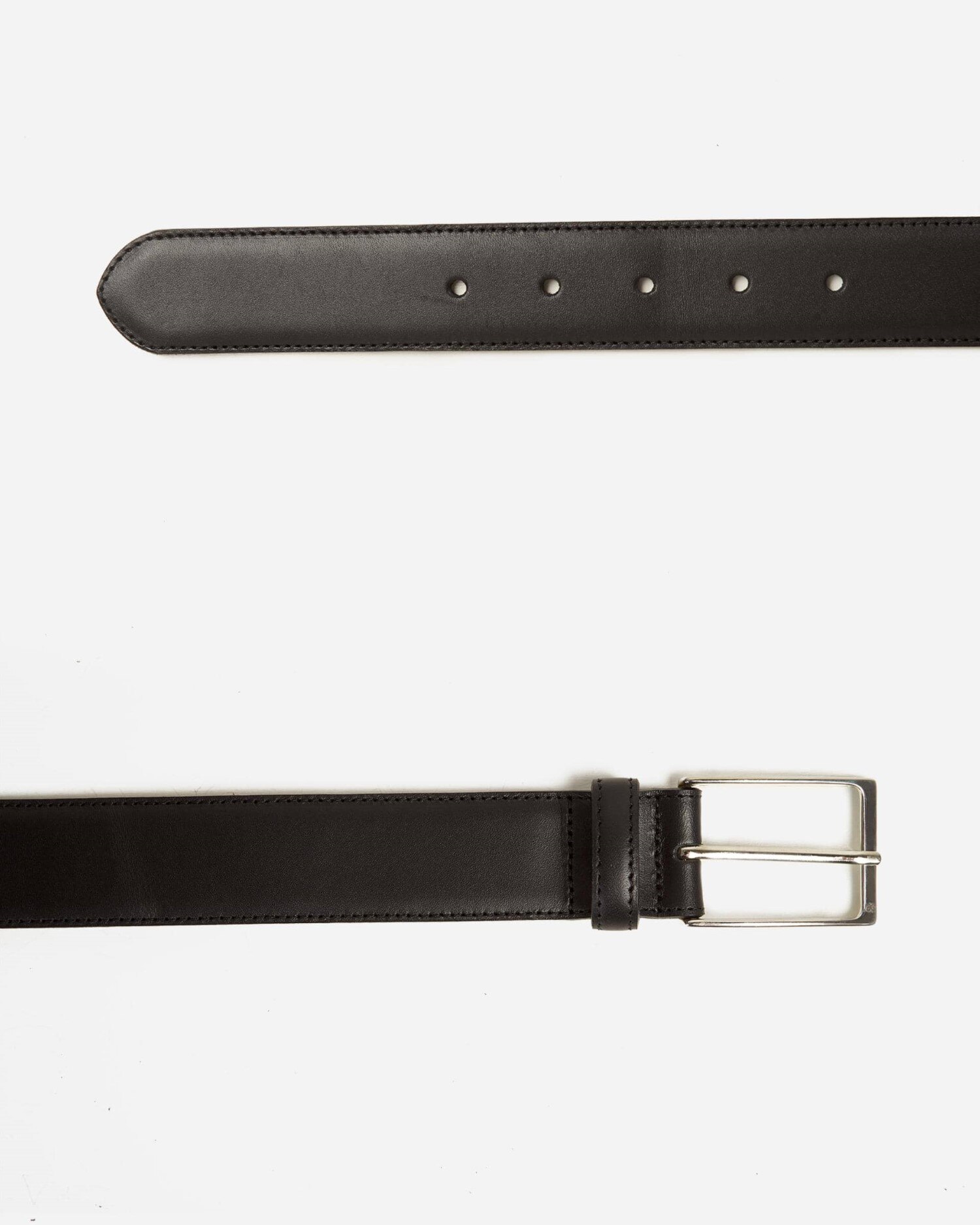 Cinturón vestir piel de hombre - Silbon - Negro Negro-2