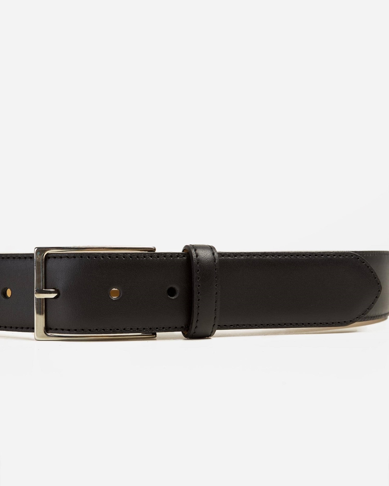 Cinturón vestir piel de hombre - Silbon - Negro Negro-5