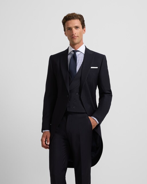 Imagen 0 de Levita chaqué de hombre stretch azul marino