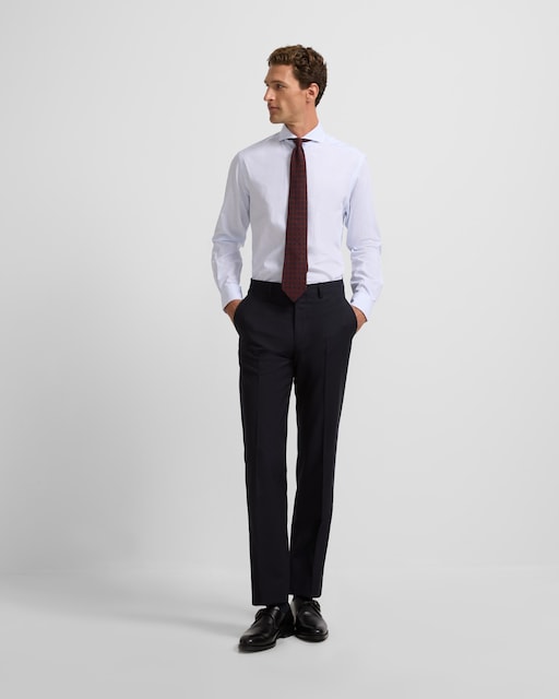 Imagen 0 de Pantalón de traje de hombre cruzado stretch azul marino
