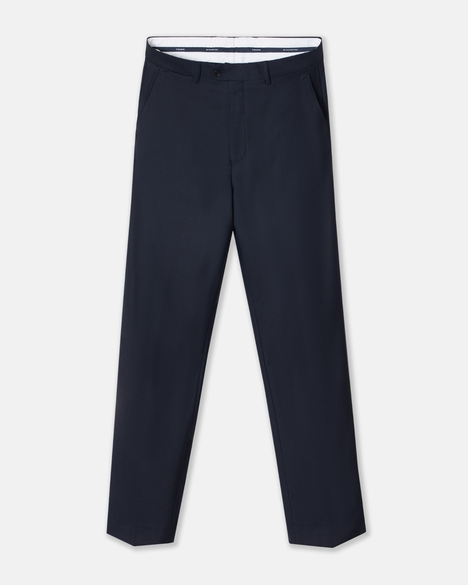Pantalón de traje de hombre suit ojo de perdiz navy - Silbon - Azul marino Azul marino-4