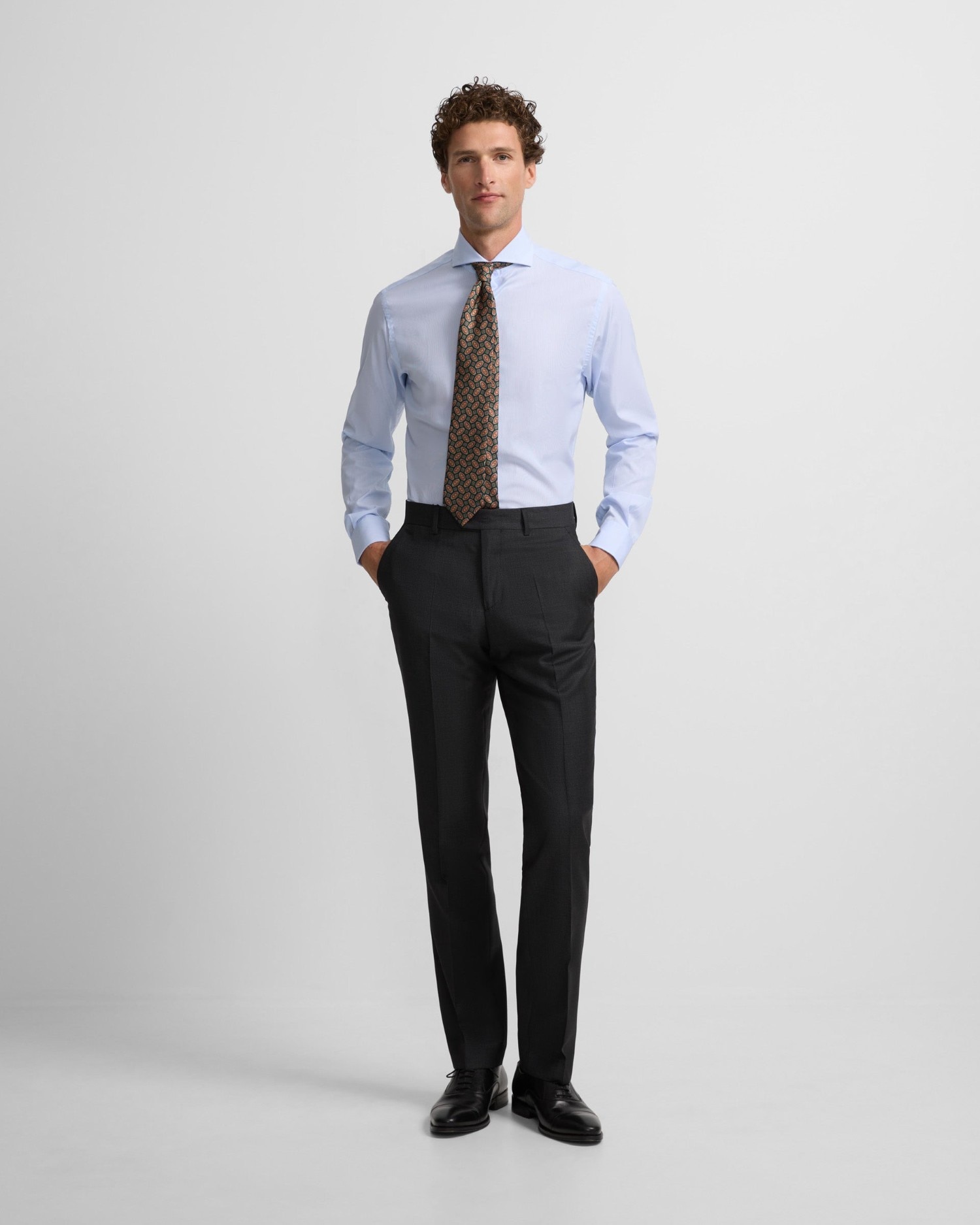 Pantalón de hombre suit ojo de perdiz - Silbon - Gris Gris-1