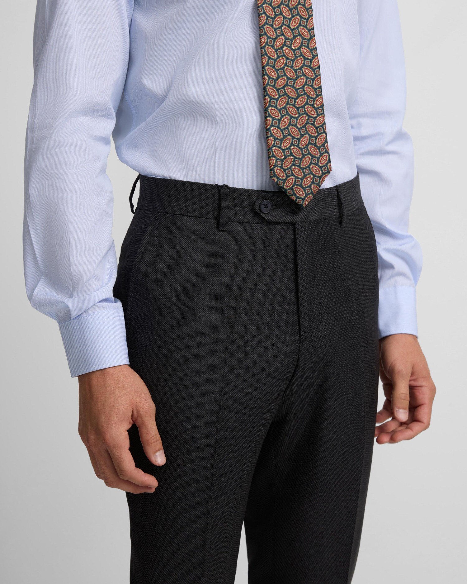 Pantalón de hombre suit ojo de perdiz - Silbon - Gris Gris-3