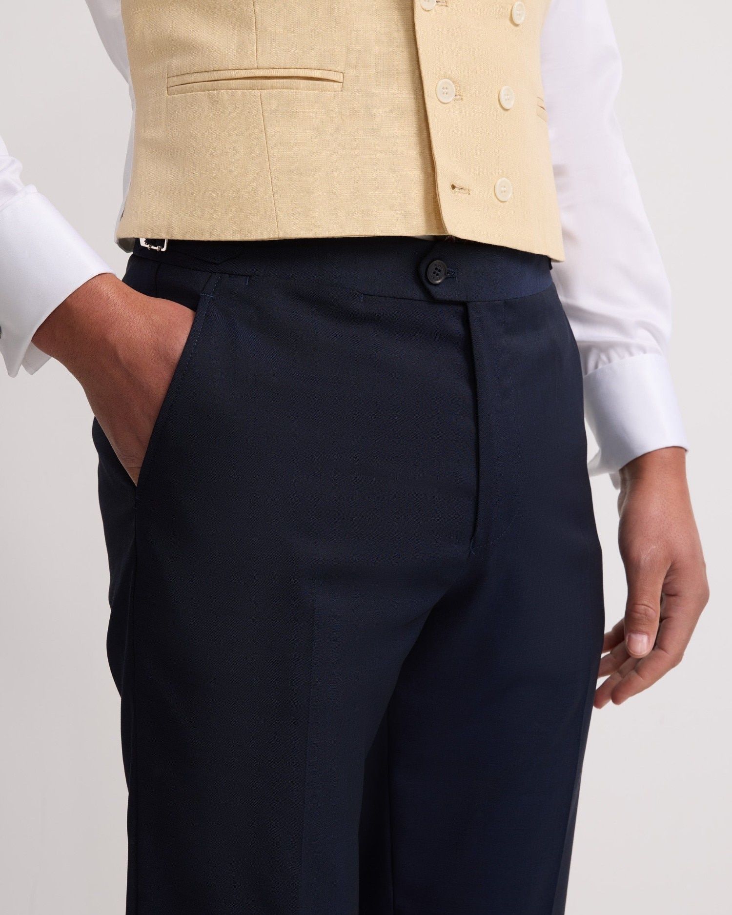 Pantalón de hombre chaqué stretch - Silbon - Azul claro Azul claro-3