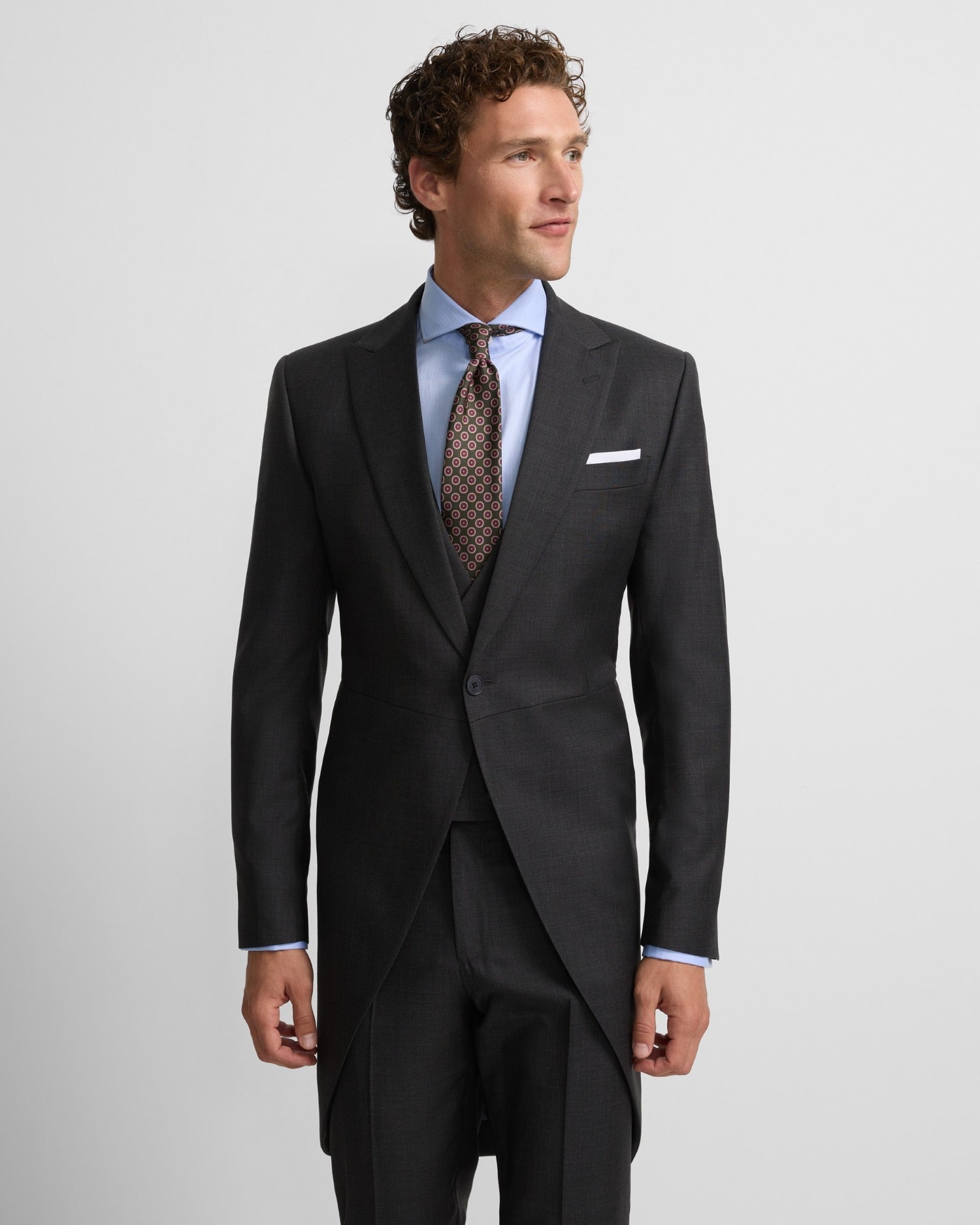 Levita de hombre chaqué stretch - Silbon - Gris Gris-1