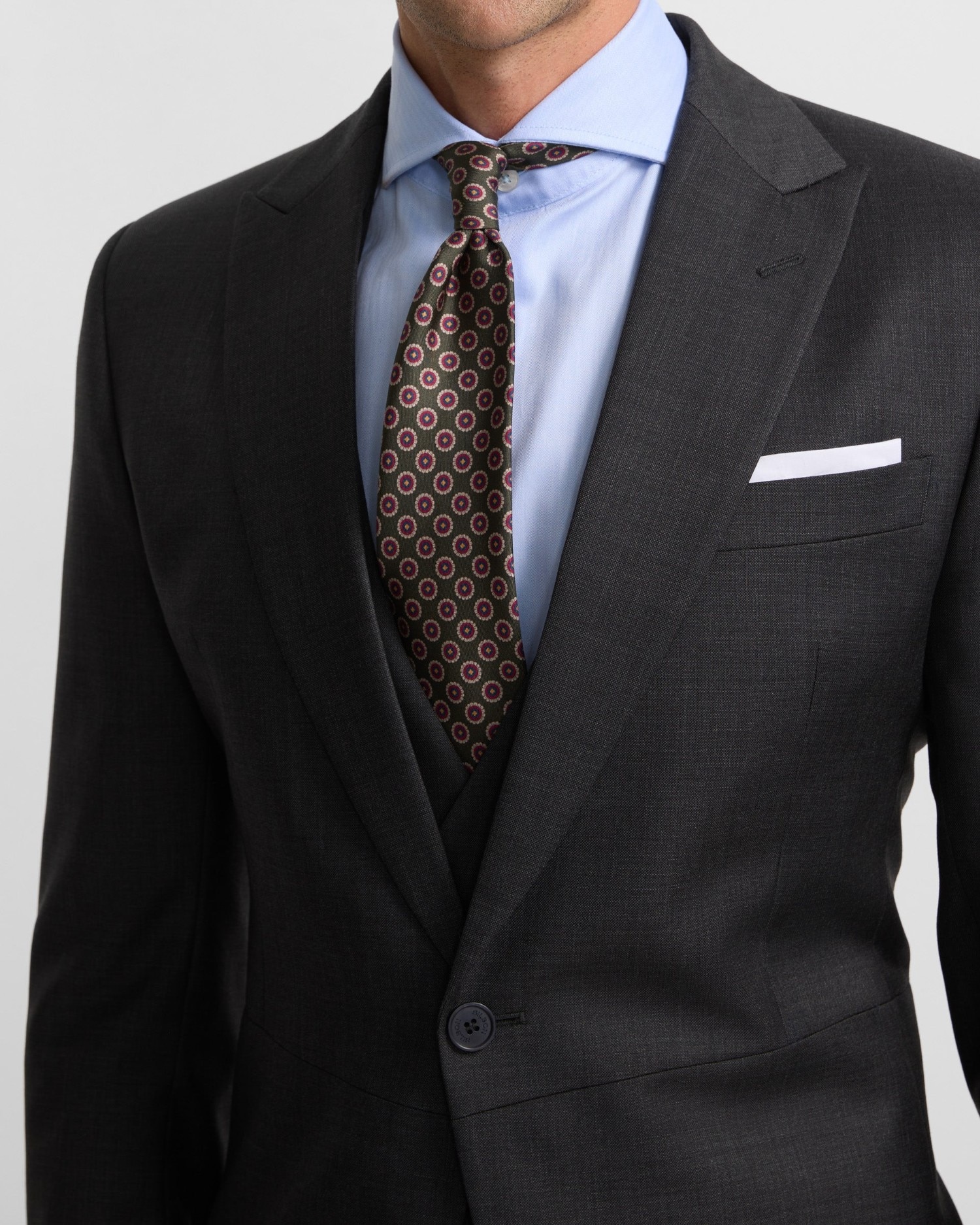 Levita de hombre chaqué stretch - Silbon - Gris Gris-3