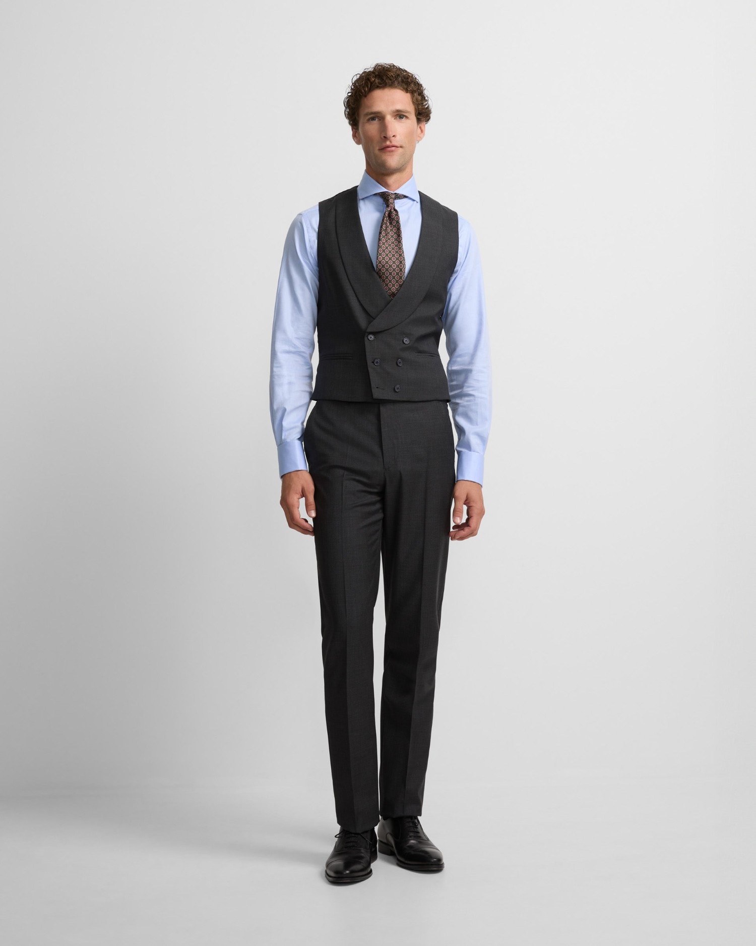Pantalón de hombre chaqué stretch - Silbon - Gris Gris-1