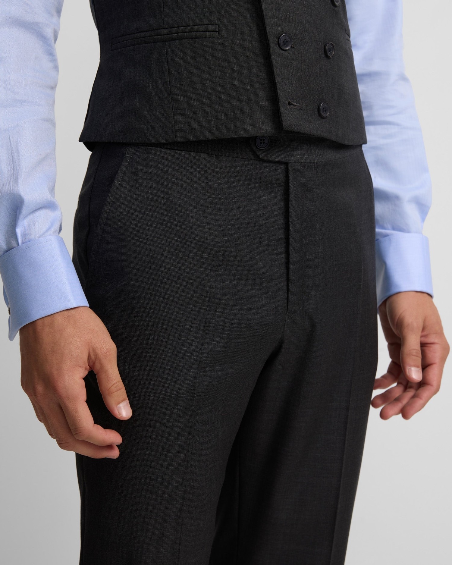 Pantalón de hombre chaqué stretch - Silbon - Gris Gris-3