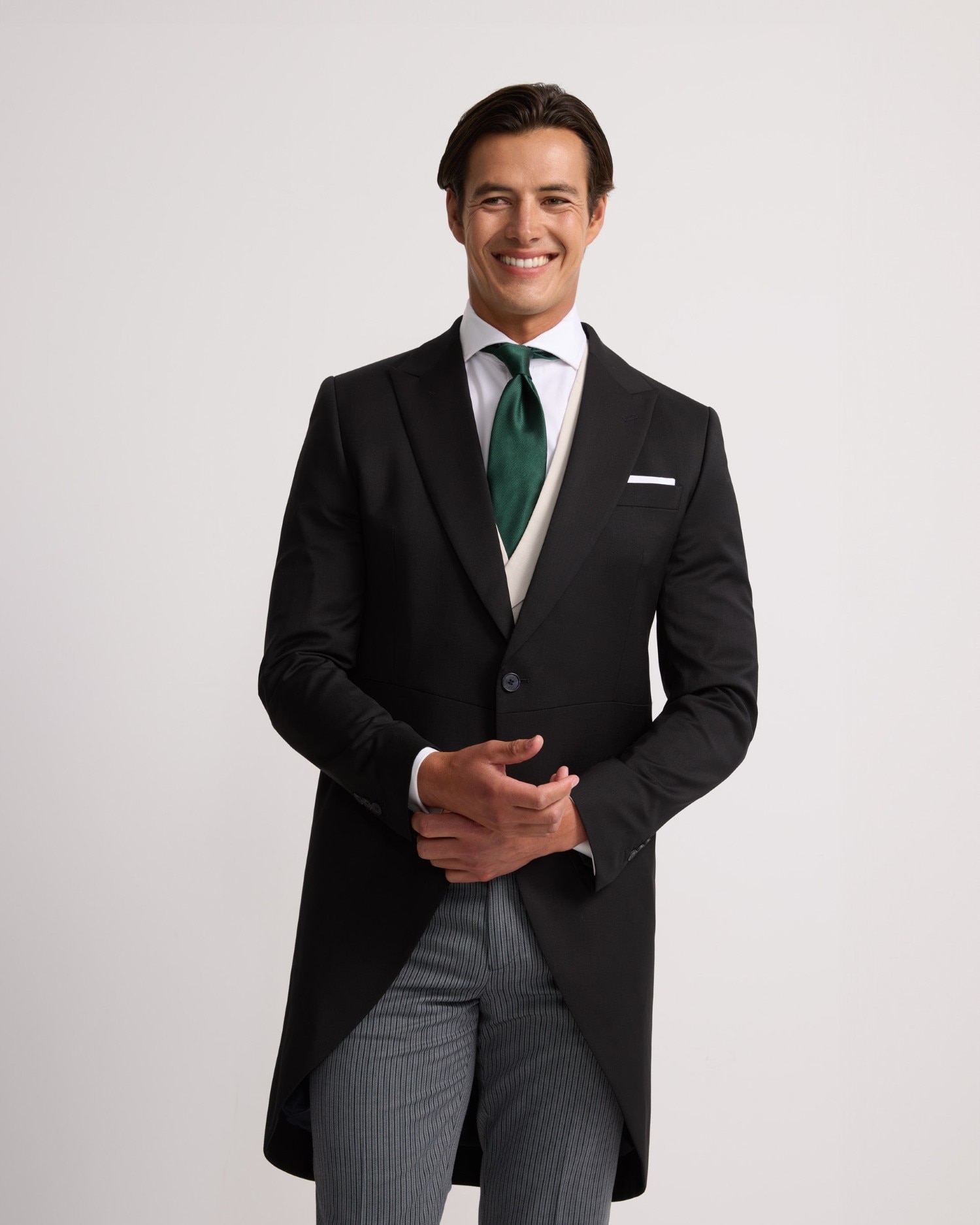 Imagen 0 de Levita de hombre chaqué clásico stretch Negro