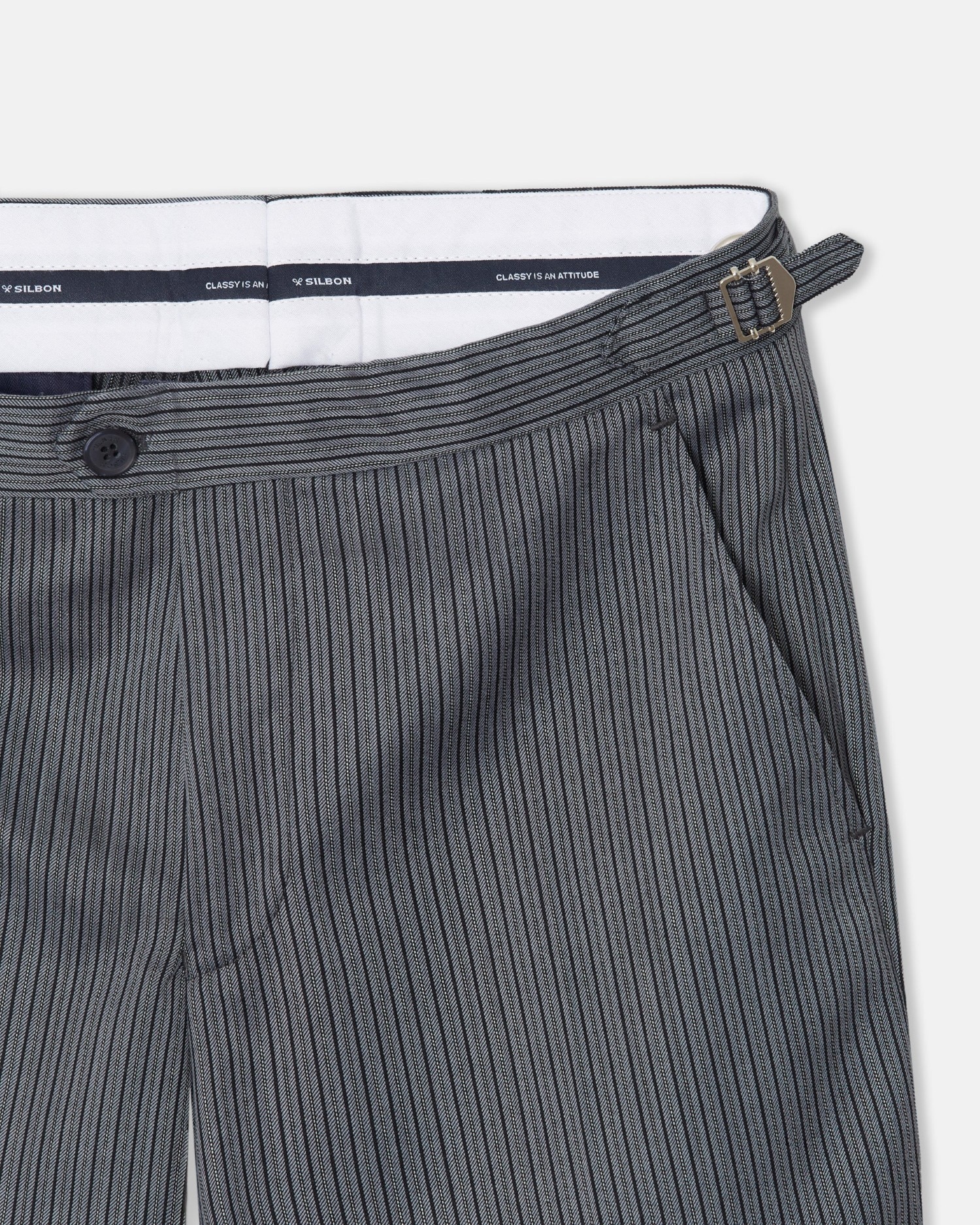 Pantalón de hombre chaqué clásico stretch - Silbon - Negro Negro-2