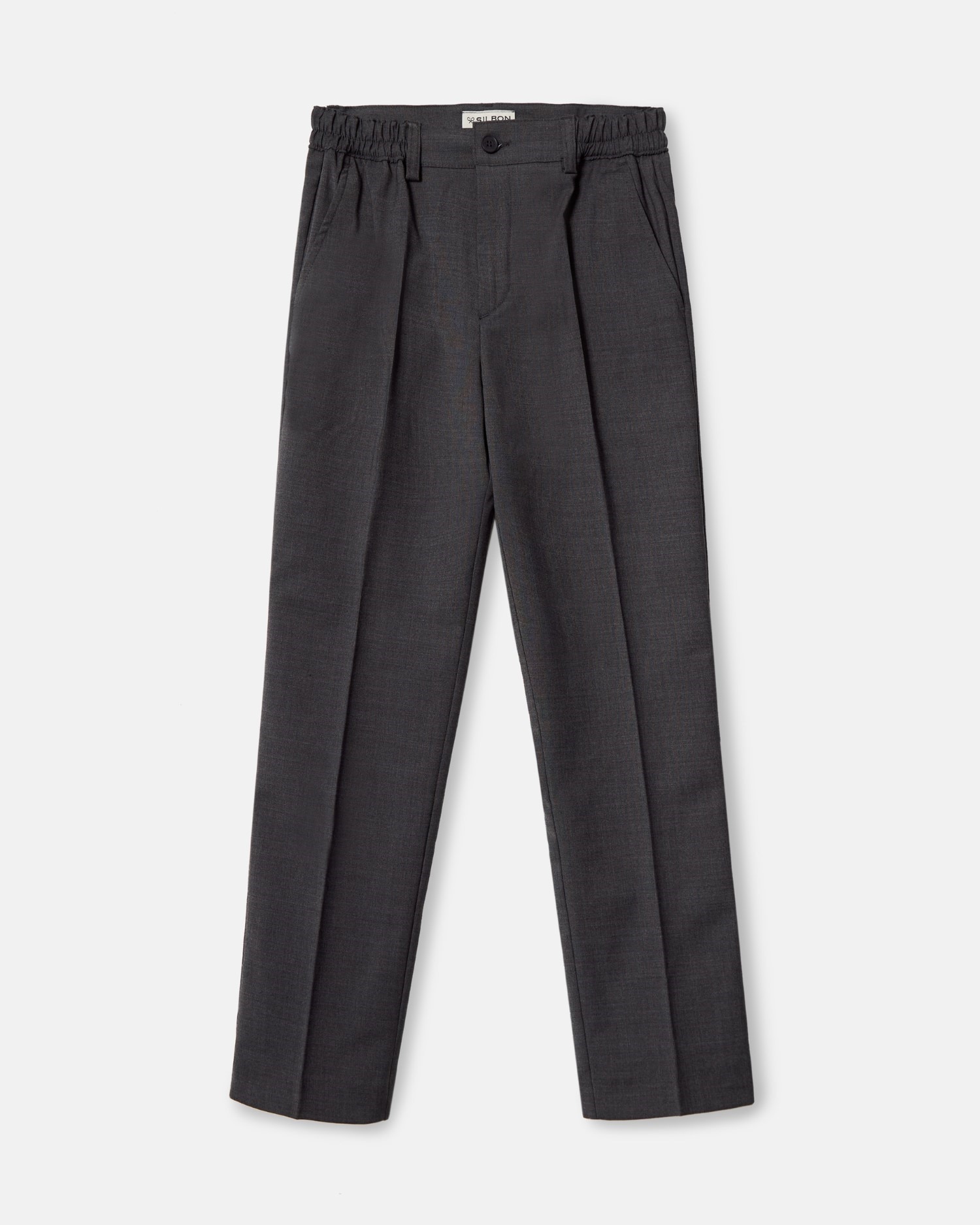 Pantalón de vestir de niño clásico con mezcla de lana - Silbon - Gris Gris-4
