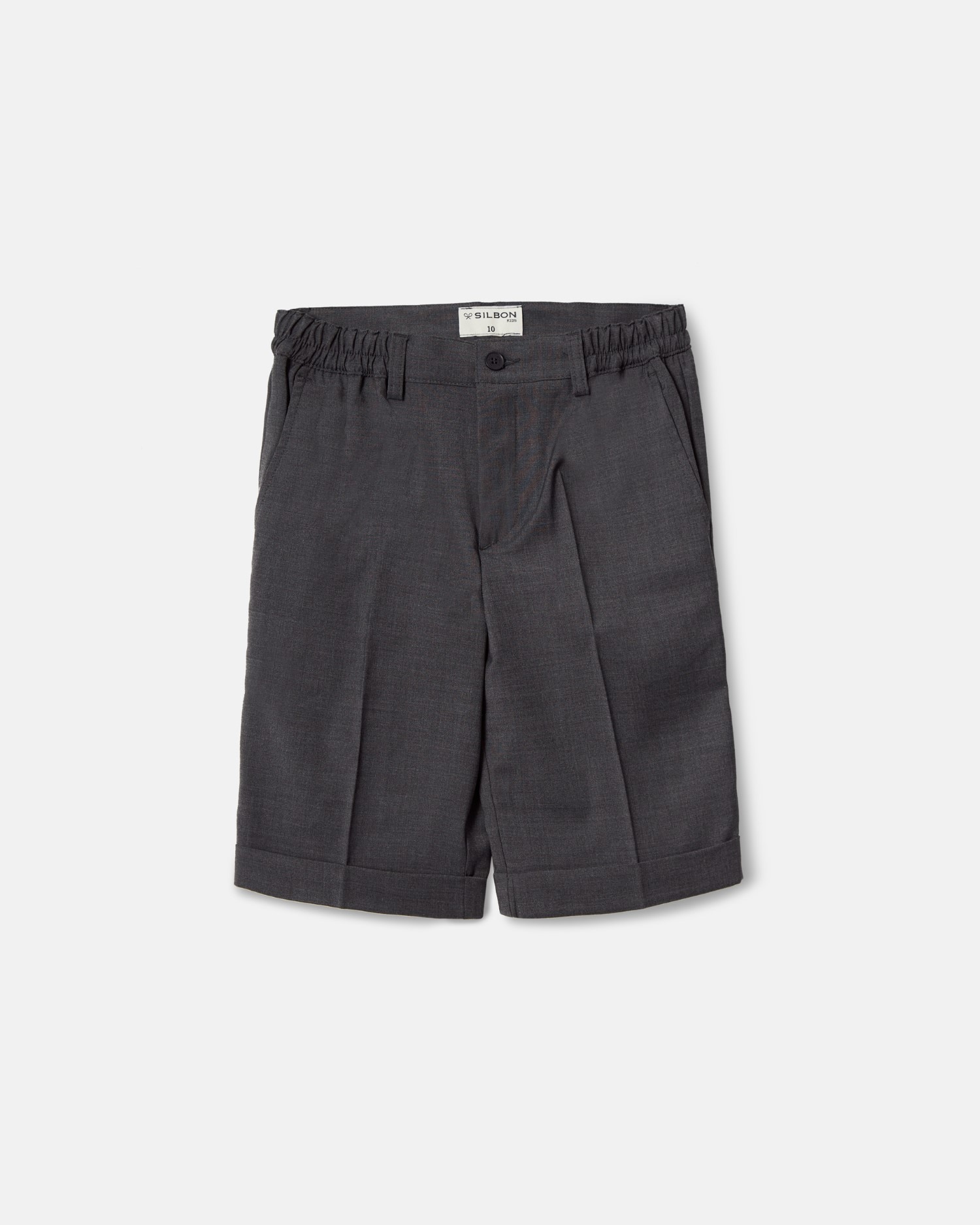 Bermuda de niño clásica con mezcla de lana - Silbon - Gris Gris-5